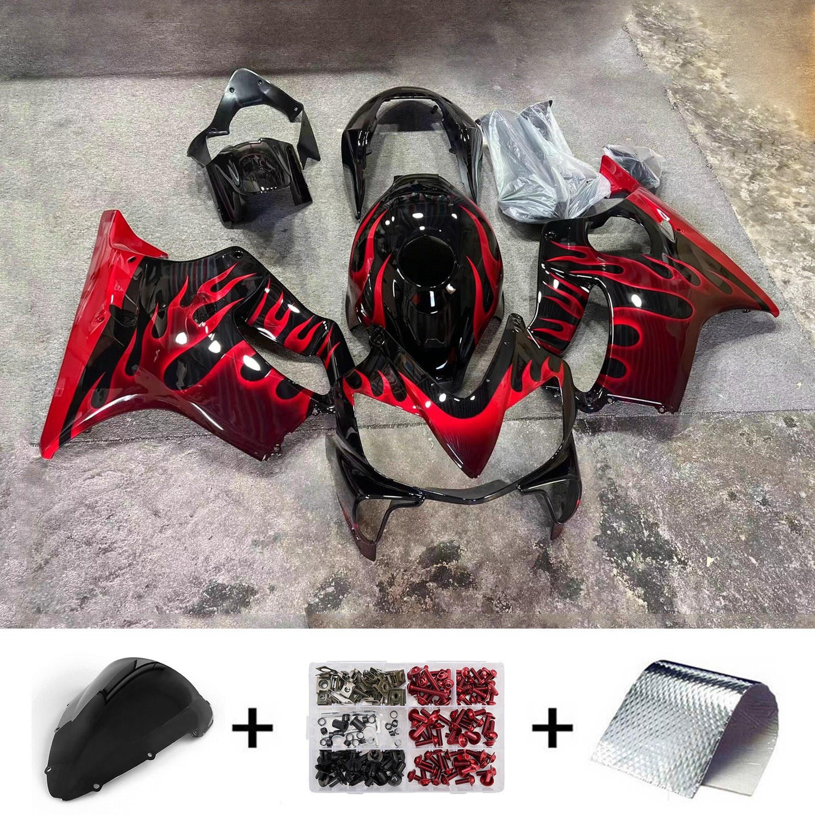 Injection Fairing Kit Bodywork Plastic ABS For Honda CBR600 F4i 2004-2007