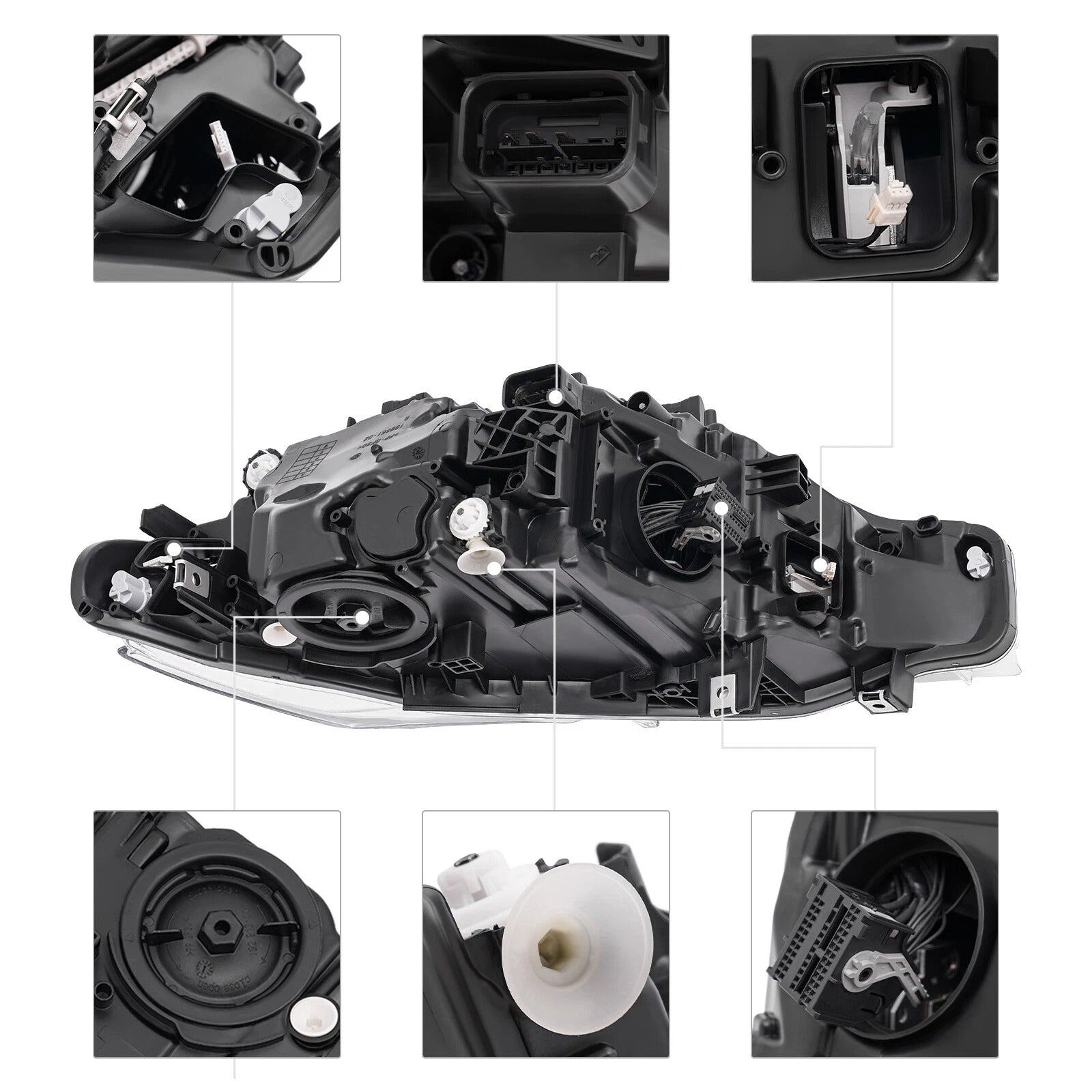 Left+Right LED Headlight For BMW 3 Series F30 F31 2016-2019 Without AFS