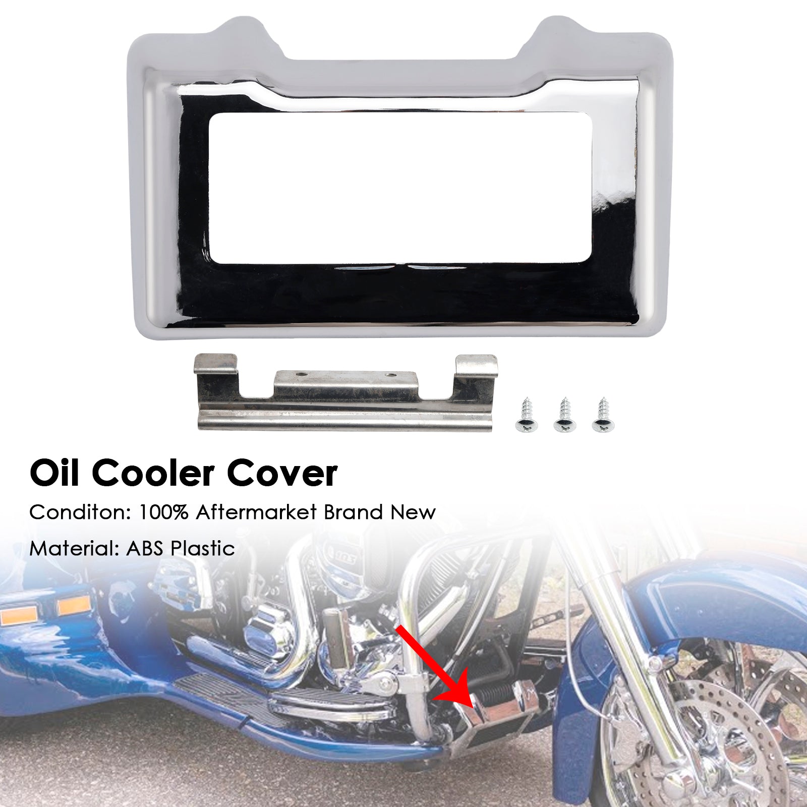 Oil Cooler Cover Fit For Touring Road King Street Glide 2011-2016