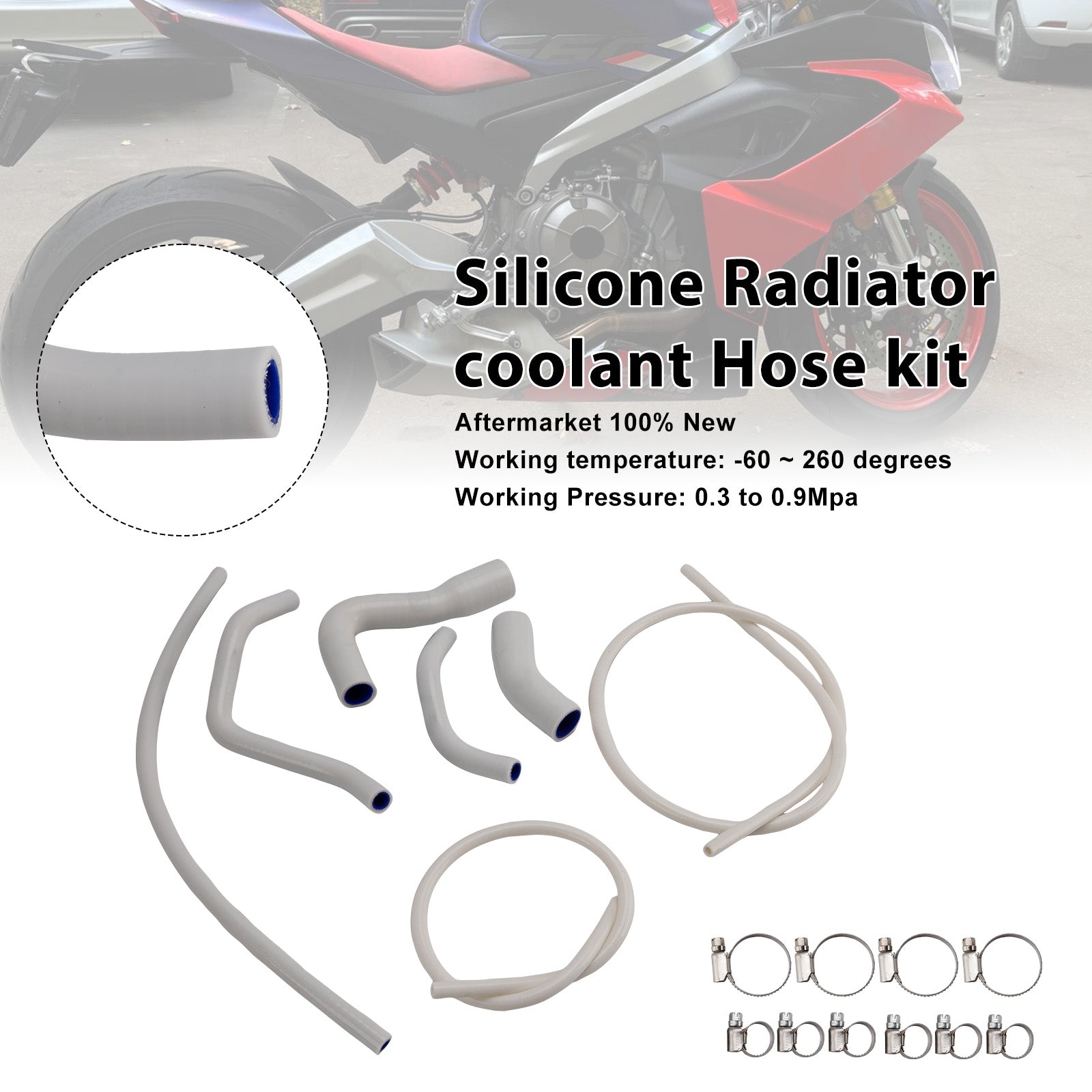 2021-2025 Aprilia RS 660 RS660 Silicone Radiator coolant Hose