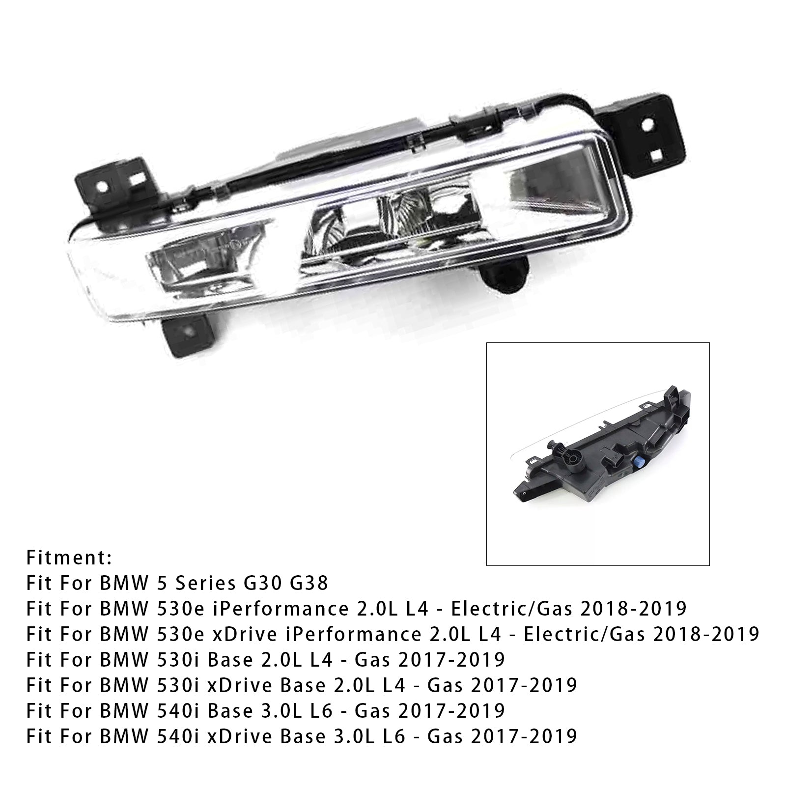 1 Pcs LED Front Right Fog Light For BMW 5 Series G30 G38 17-19 63177349132