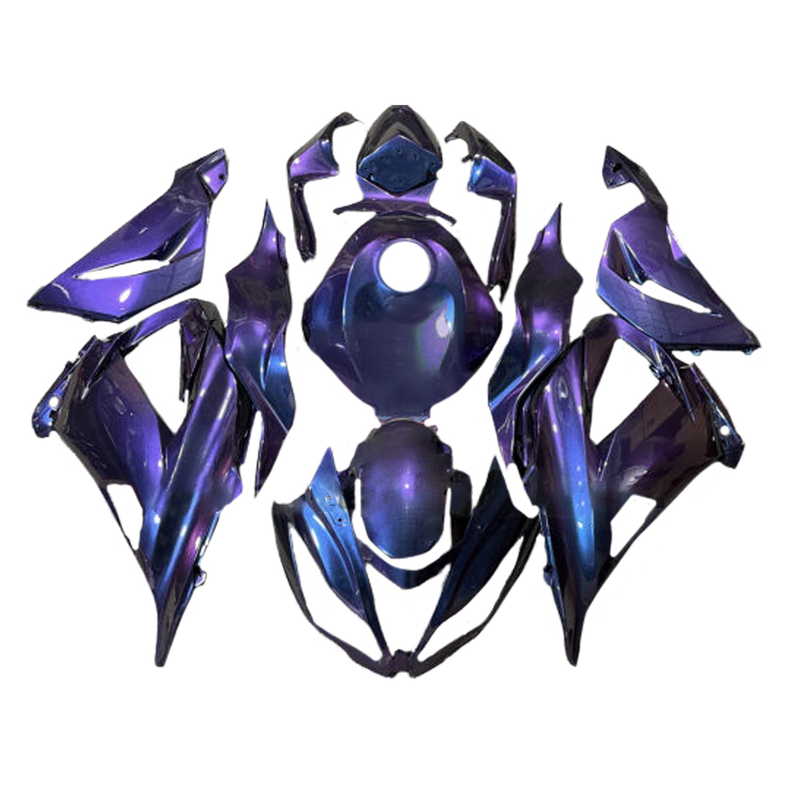 Injeksjon Fairing Kit Bodywork Plast Abs Fit for Kawasaki ZX6R 636 2013-2018