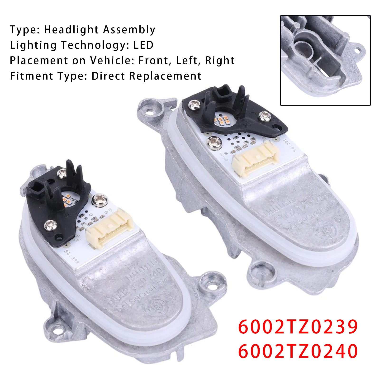 2pcs Turn Signal LightSource LED modul 6002TZ0239 6002TZ0240 pre BMW