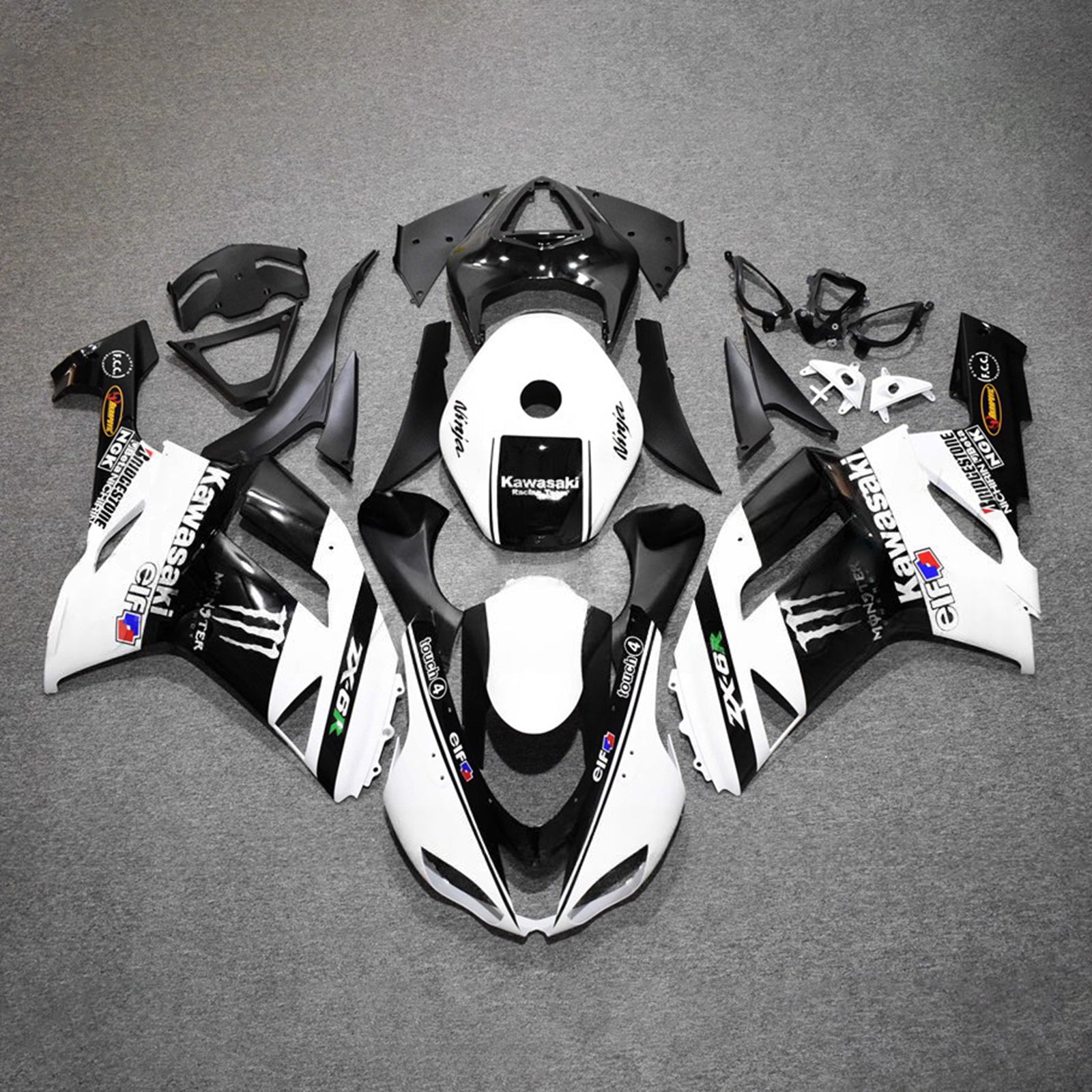 Injection Fairing Kit Bodywork Plastic ABS fit For Kawasaki ZX6R 636 2007-2008