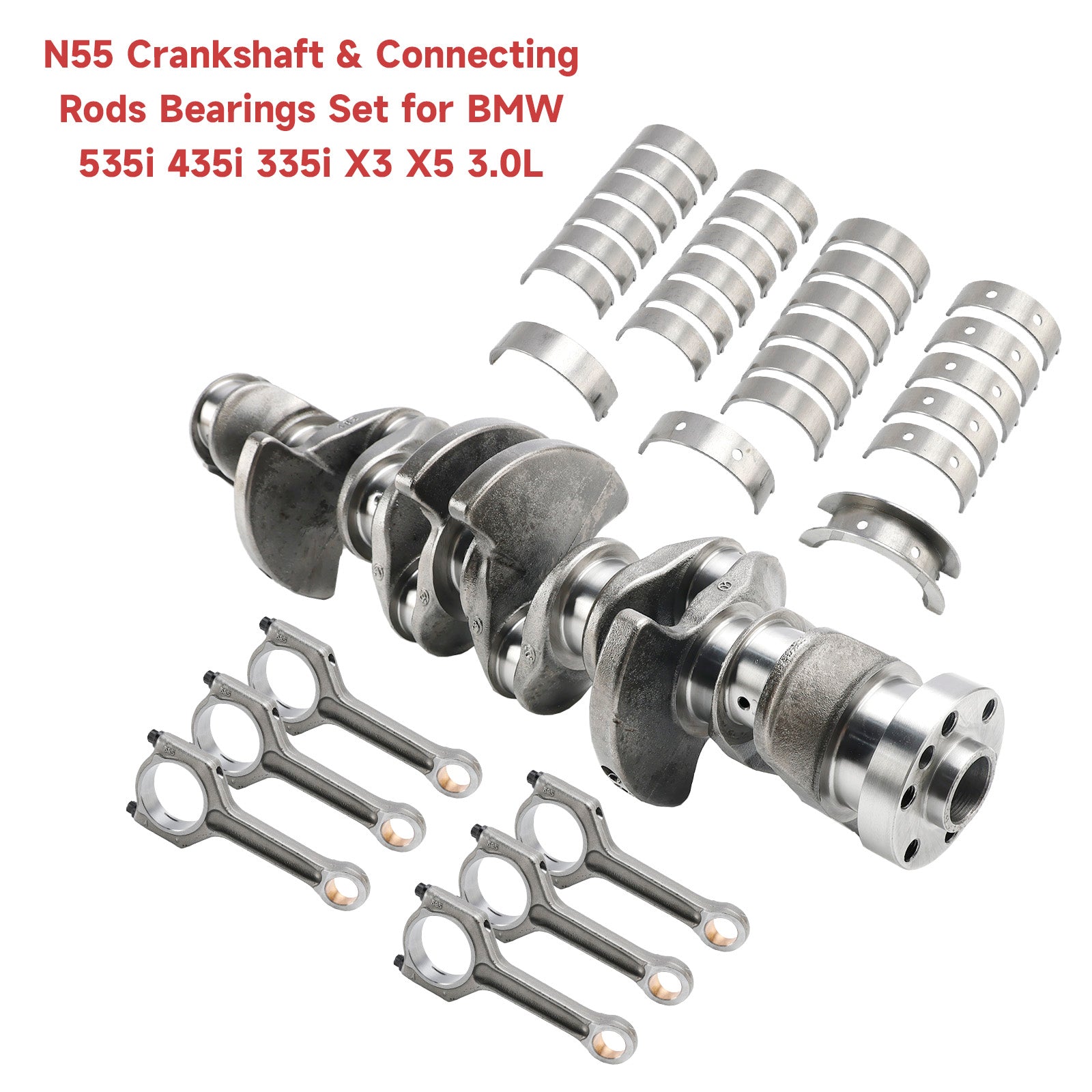 BMW 535i 435i 335i X3 X5 3.0L N55 Crankshaft & Connecting Rods Bearings Set