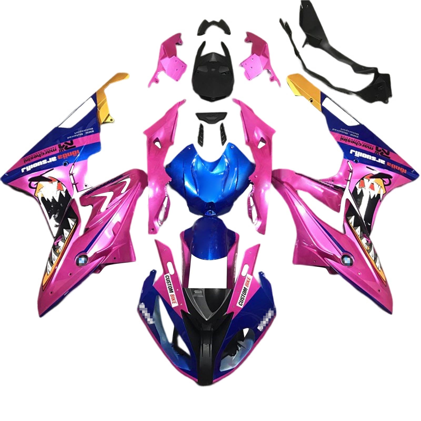 2015-2016 BMW S1000RR Kit de carénage Kit de carrosserie Plastique Abs