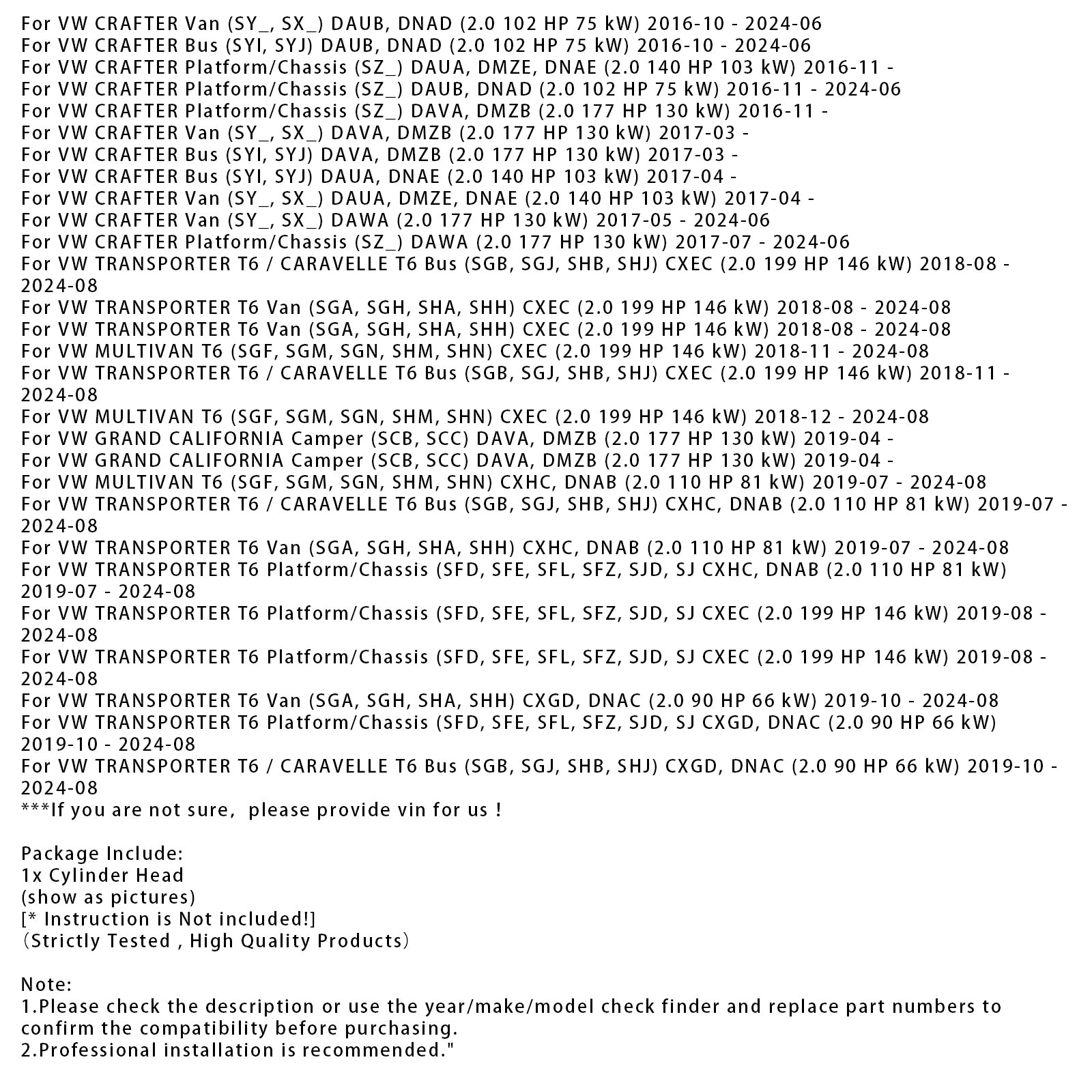 Cylinder Head 908334 908434 For VW Audi Skoda SEAT 2.0l TDI