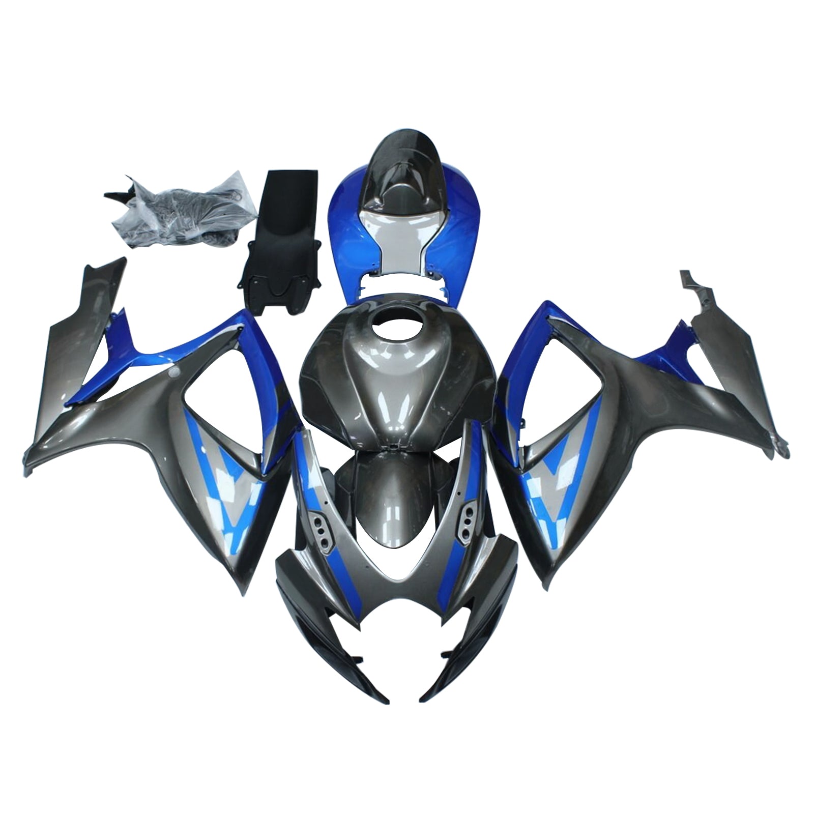 2006-2007 Suzuki GSXR 600/750 K6 Injektionsmässa Kit Bodywork Plastic ABS