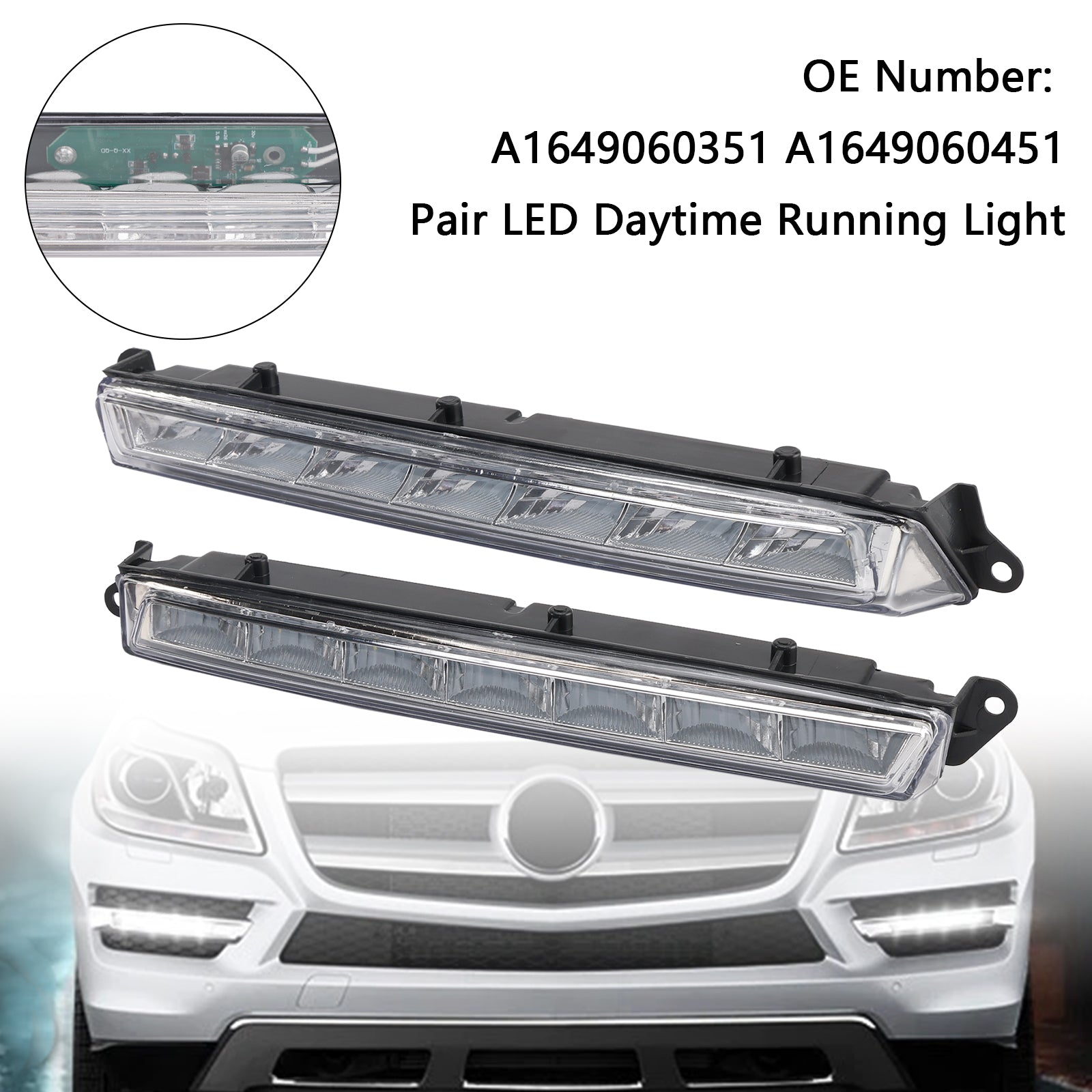 2007-2013 Mercedes-Benz X164 GL320 GL350 GL450 ML63 AMG X166 DEAD DENNE RUNGITLE LIGHT A1649060351