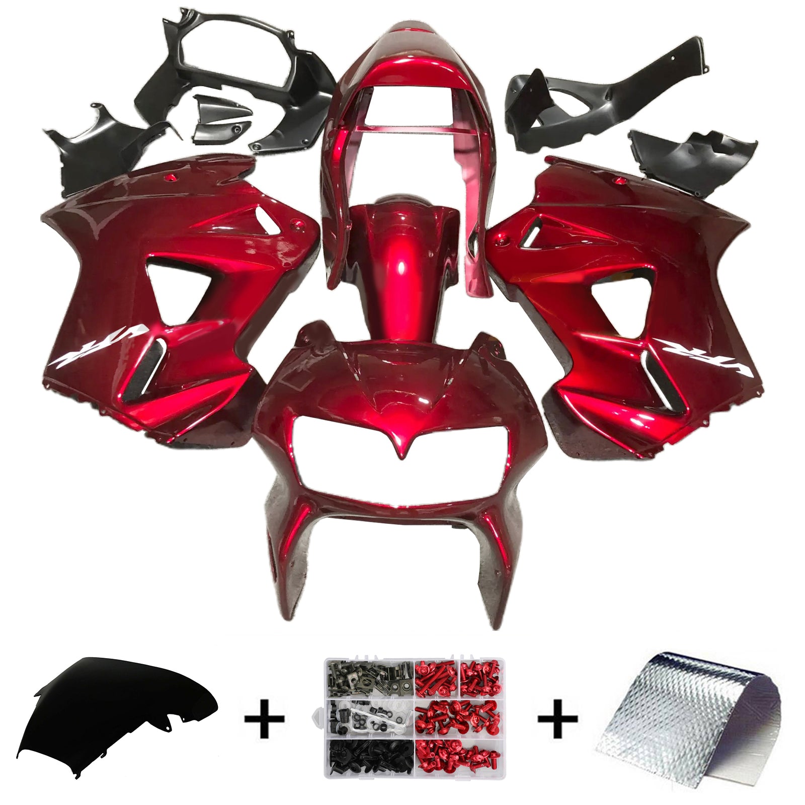 1998-2001 Honda VFR800 Injeksjon Fairing Kit Bodywork Plastic ABS