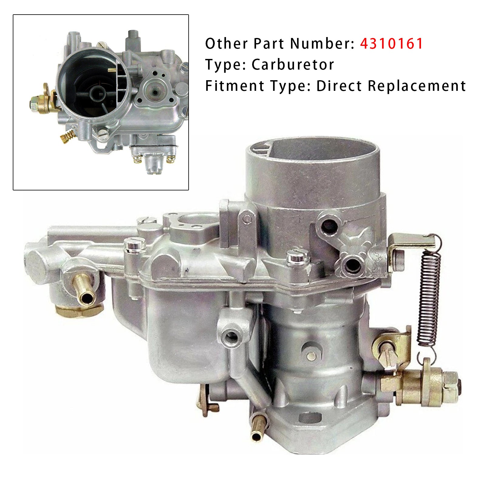 43-1016-1 34 Carburateur pour VW Bug Dune Buggy Karmann Ghia