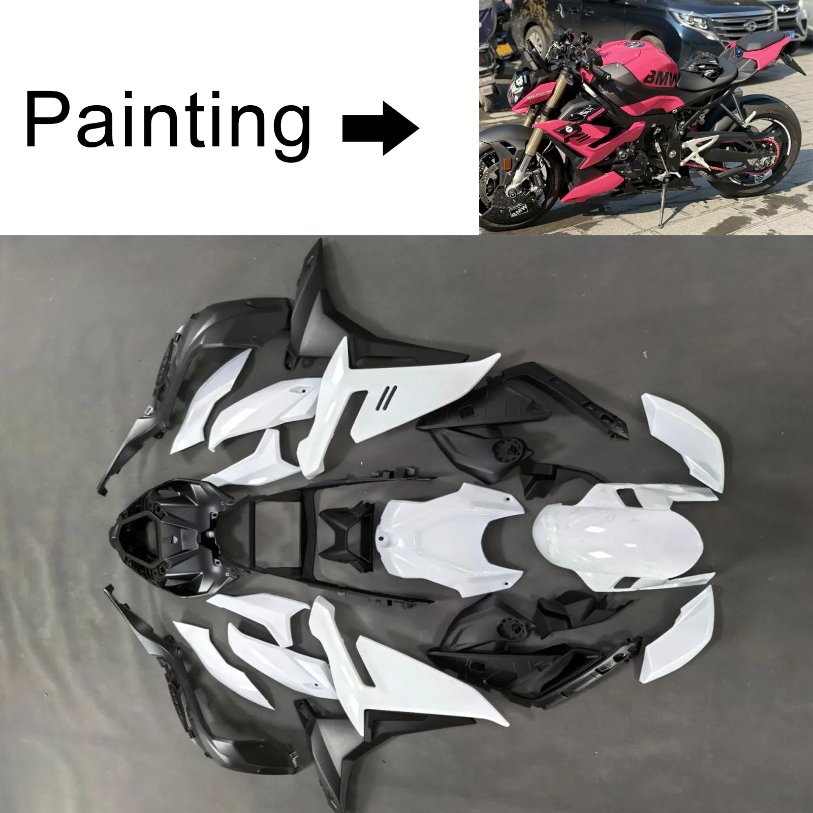 2021-2025 BMW S1000R vstrekovanie kapotážnej súpravy Bodywork plast ABS