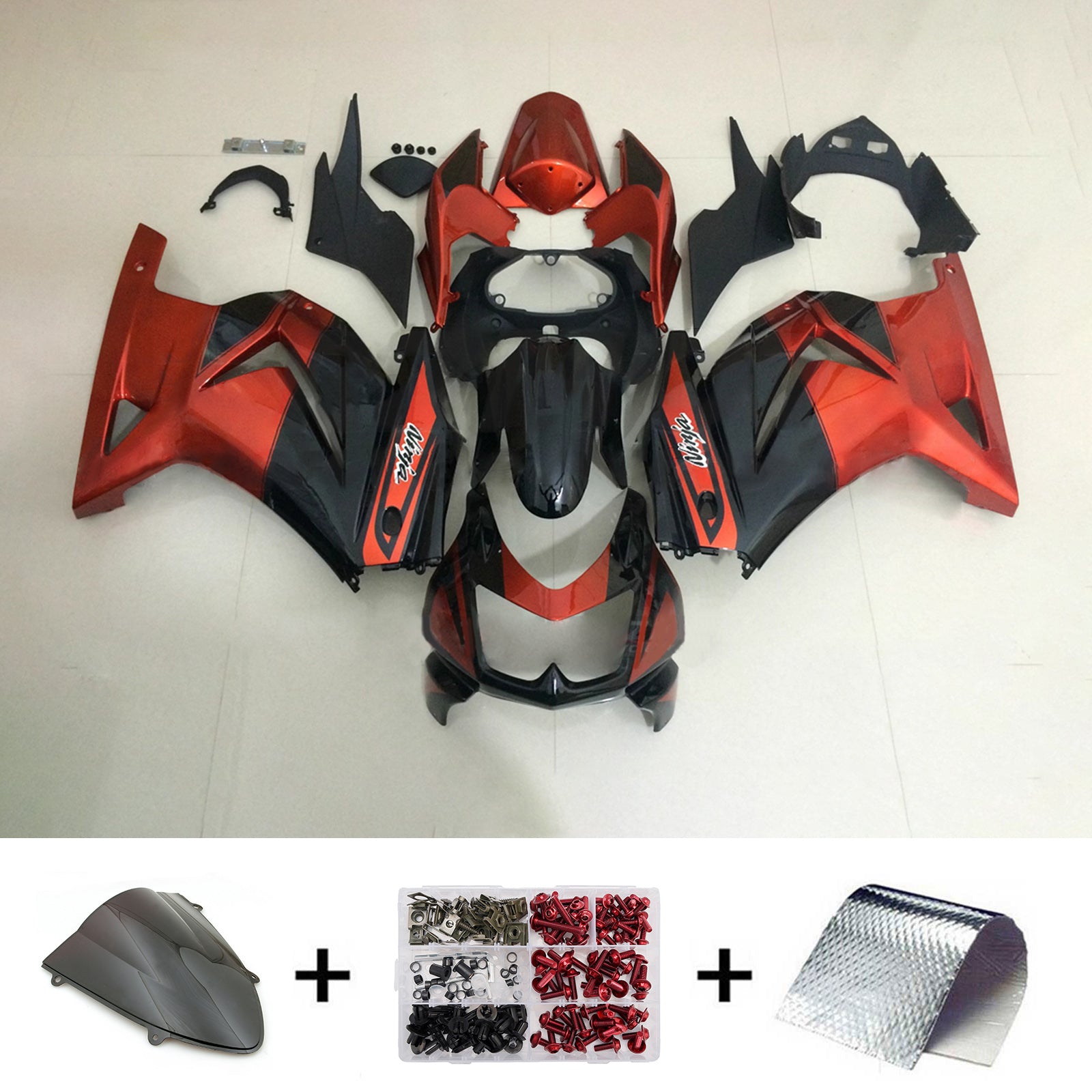 Injection Fairing Kit Bodywork Plastic ABS fit For Kawasaki EX250 Ninja250R 2008-2012