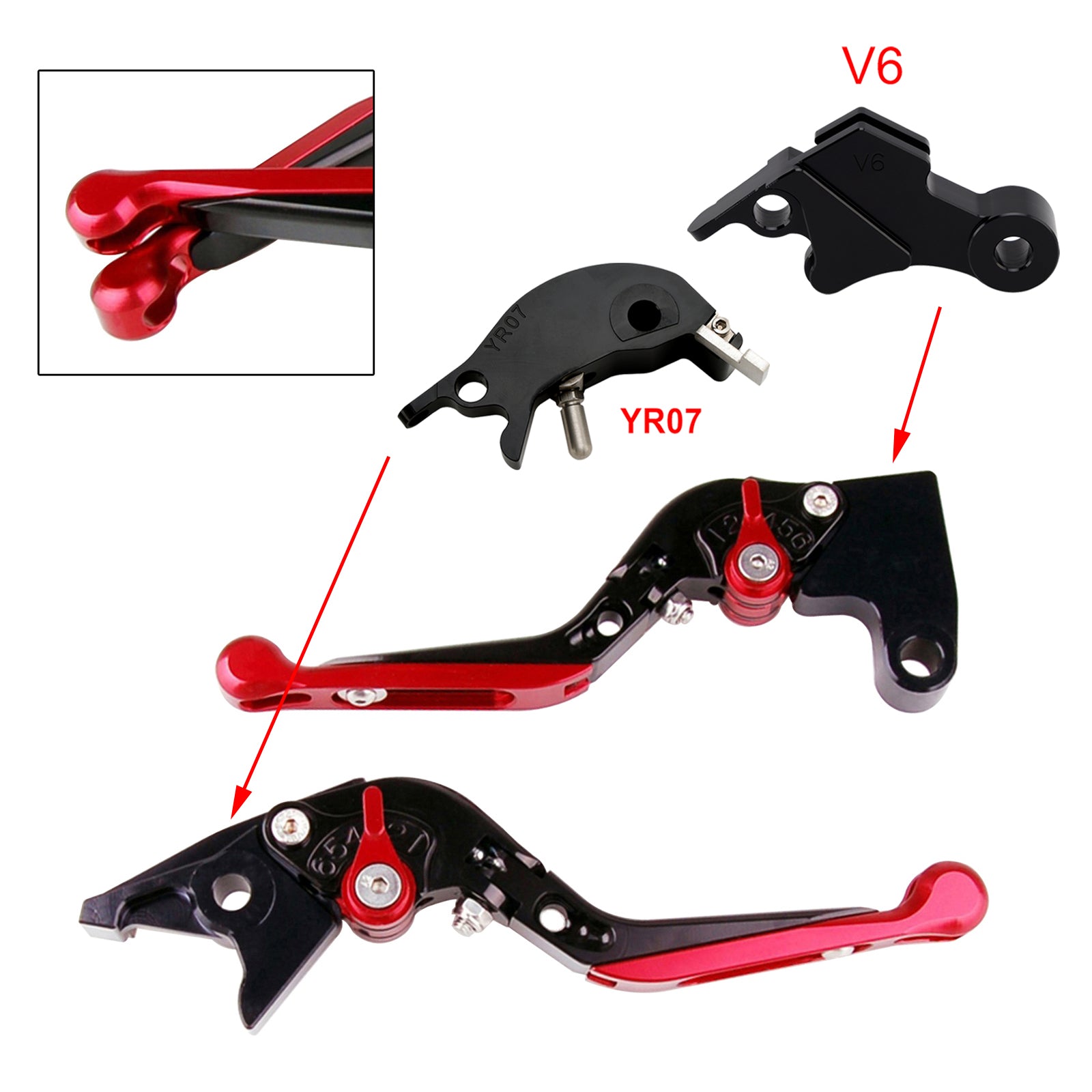 Adjustable Clutch Brake Lever fit for YAMAHA XSR900 XSR900GP MT-09 MT-09SP 24-25