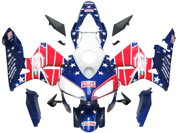 2003-2004 Honda CBR 600 RR USA Flag Castrol Racing Fairings Generic