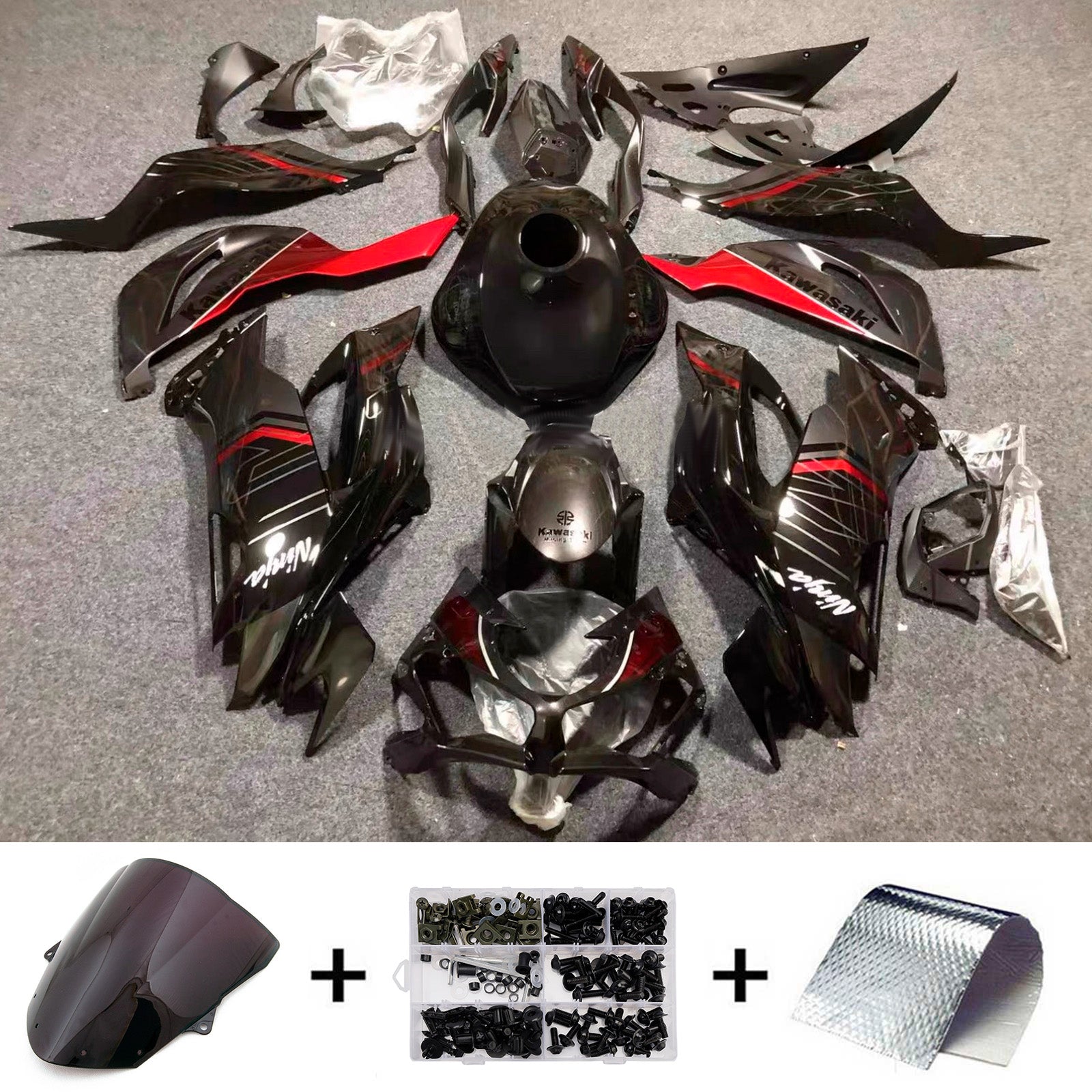 Kit carenatura iniezione carrozzeria in plastica ABS adatta per Kawasaki ZX-6R 2024-2025