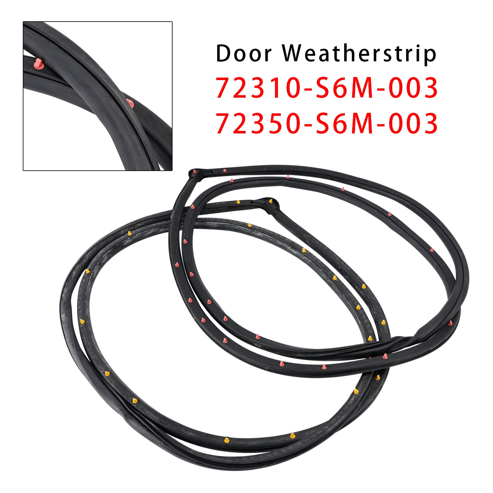 2PCS Front Door Weatherstrip RH & LH For Honda Integra Acura RSX DC5 2002-2006