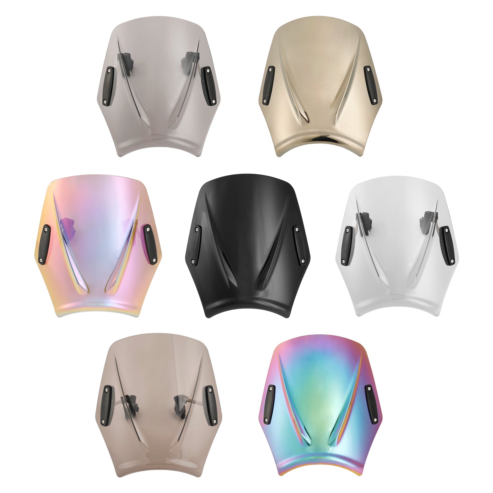 Motocykel s 22 mm/7/8" riadidlá Čelné sklo WindScreen Univerzálne