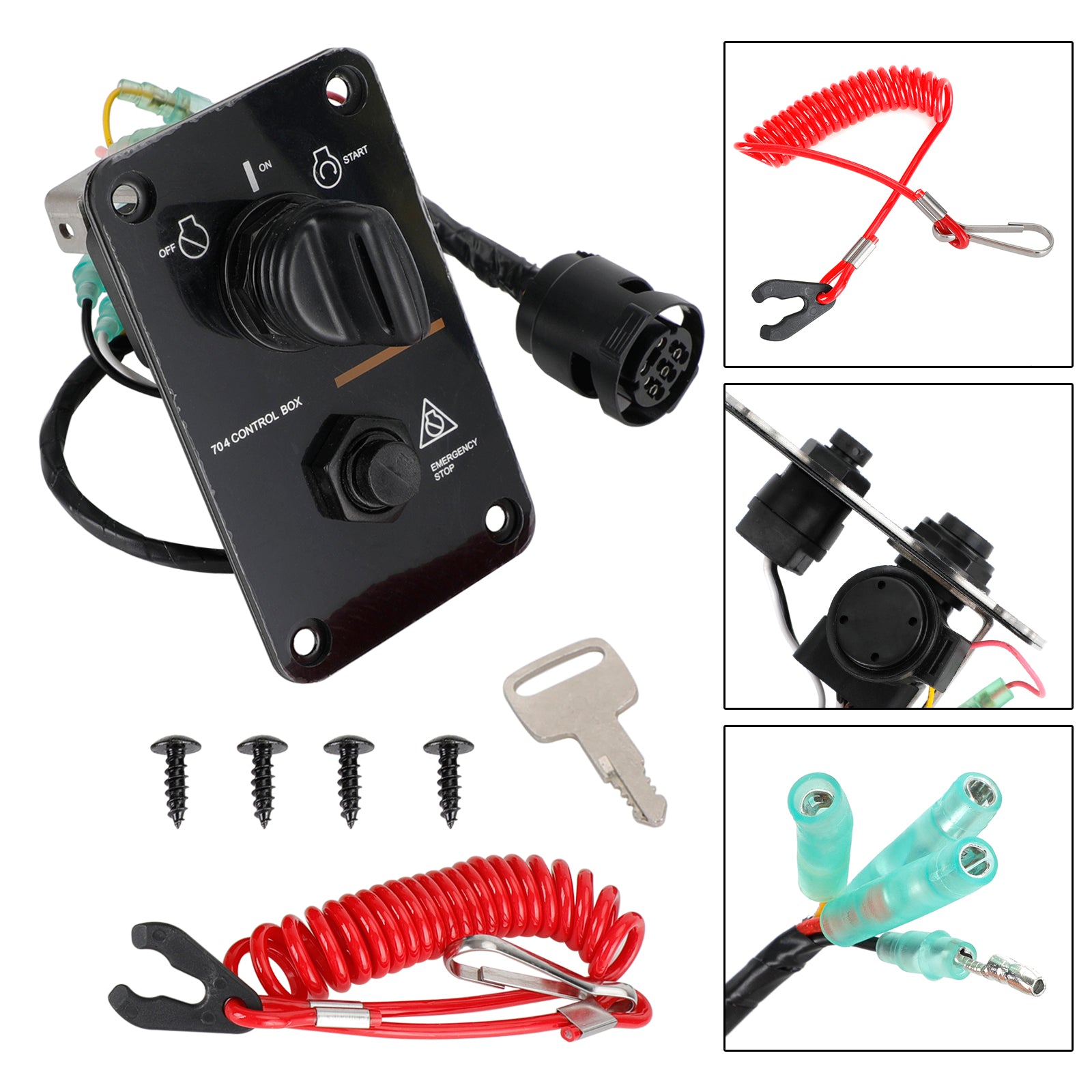 Panel de interruptor de motor único apto para motores fueraborda Yamaha 704-82570-08-00