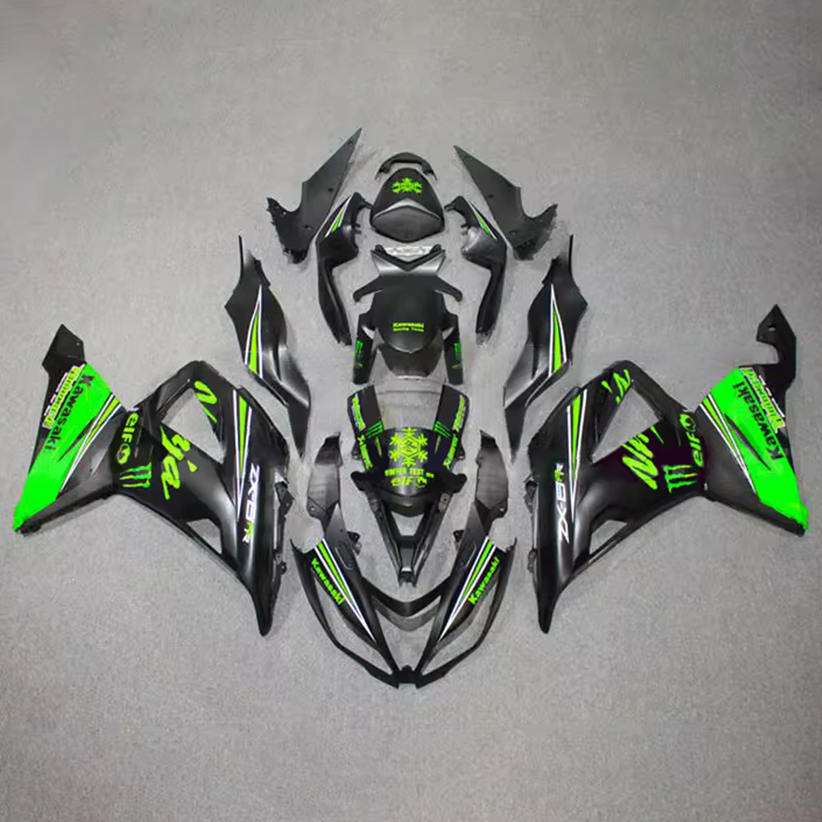Kit carena iniezione carrozzeria in plastica ABS adatta per Kawasaki ZX6R 636 2013-2018