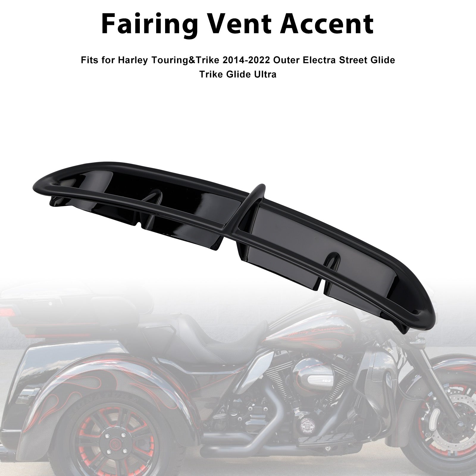 Fairing Vent Accent For Touring Electra Street Trike Glide Ultra 2014-2022