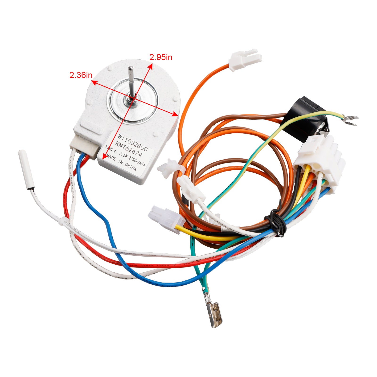 W11032800 Verdamperventilatormotor voor Kenmore JennAir W10728094 4461668