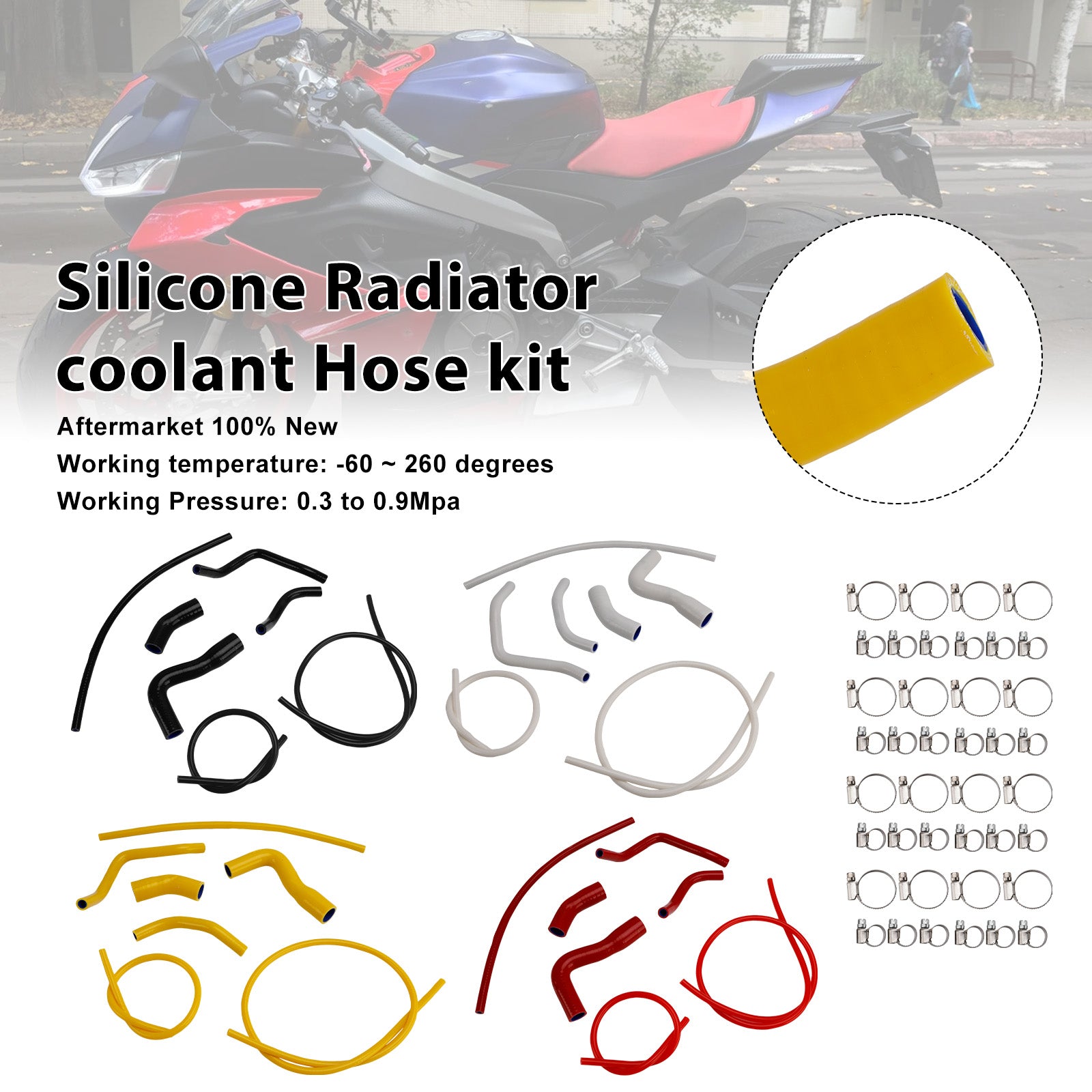 2021-2025 Aprilia RS 660 RS660 Silicone Radiator coolant Hose