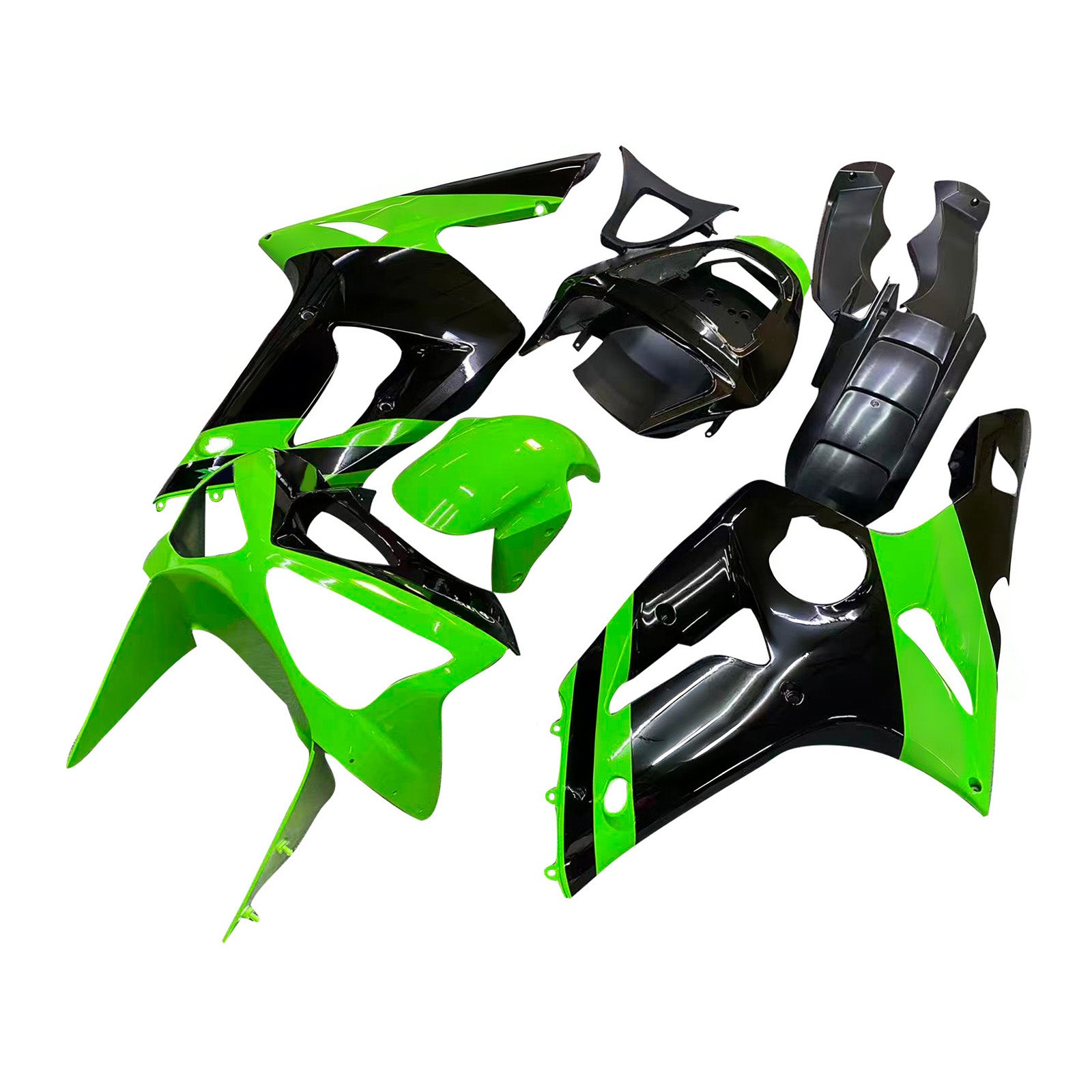 Injection Fairing Kit Bodywork Plastic ABS fit For Kawasaki ZX6R 2003-2004