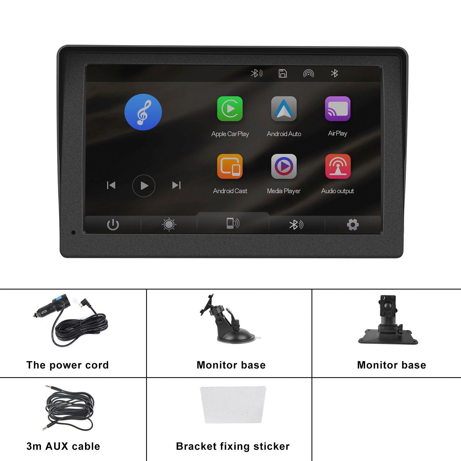 7-inch CarPlay Multifunction Player Auto Apple AirPlay Android Projection Camera