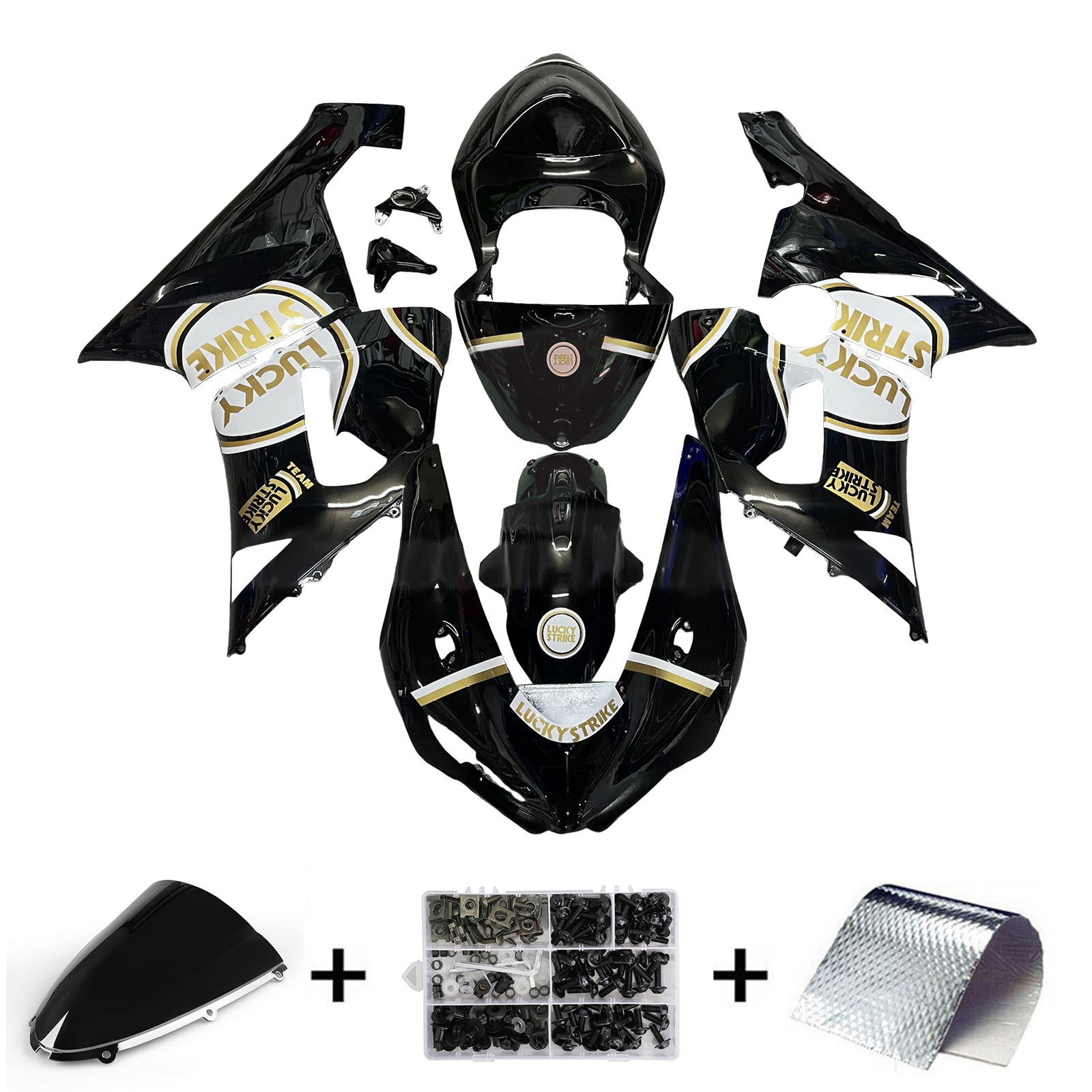 Injeksjon Fairing Kit Bodywork Plast Abs Fit for Kawasaki ZX6R 636 2005-2006
