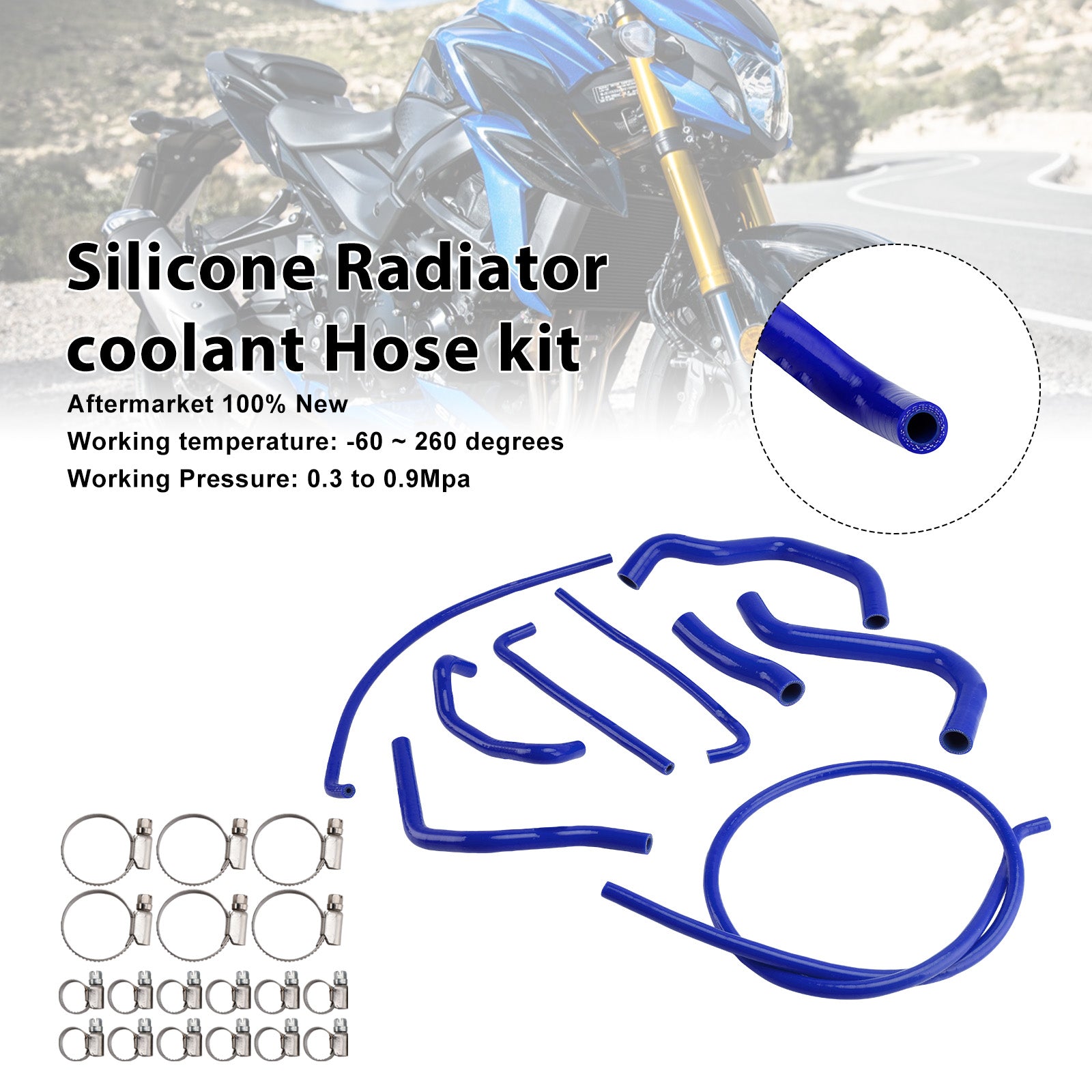 2017-2025 Suzuki GSX-S750/Z Silicone Radiator coolant Hose kit
