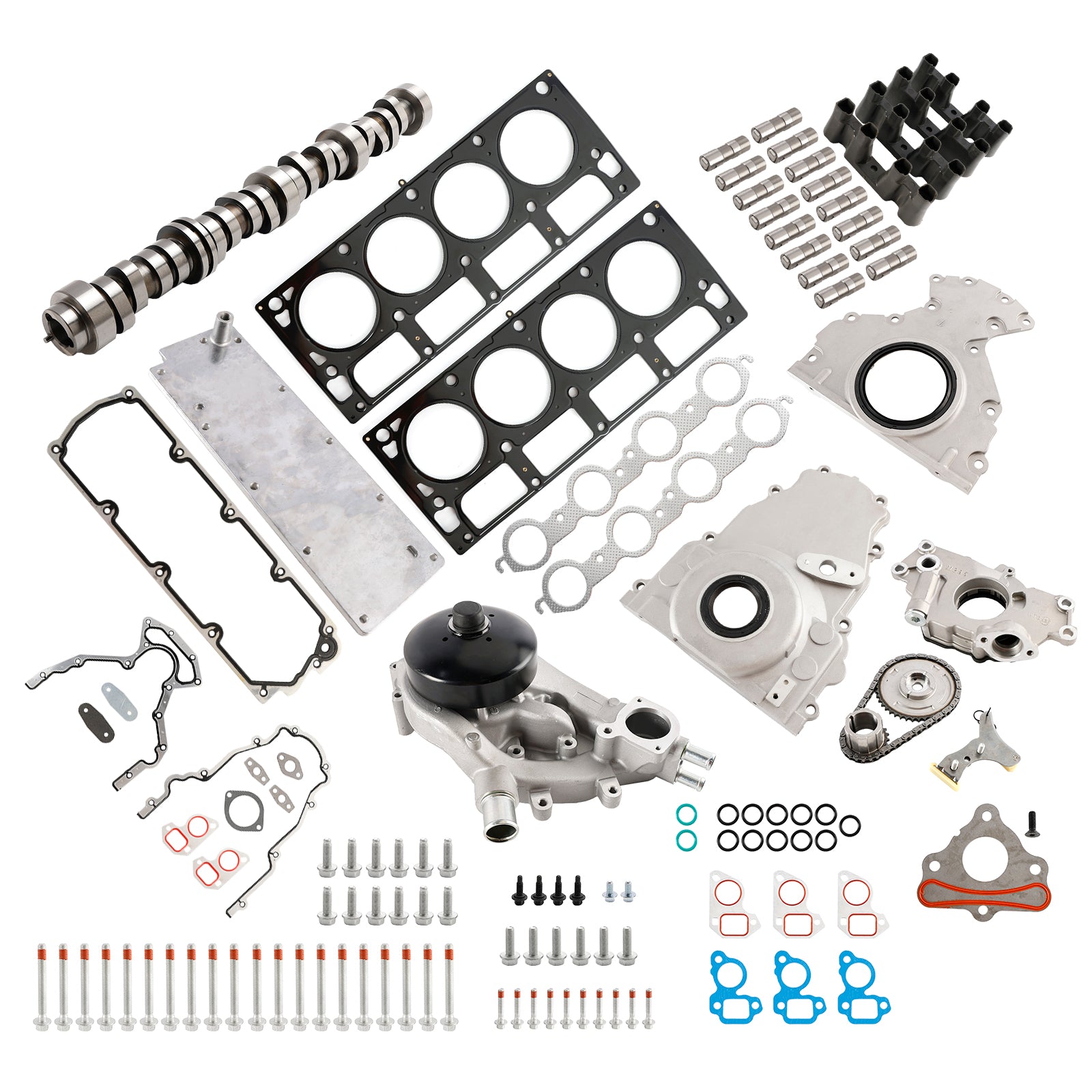 2008-2010 GMC YUKON 5.3L 5328CC 325CID V8 OHV NO AFM DOD Kit de elevador de levas con cubierta de valle 12646386 12499225