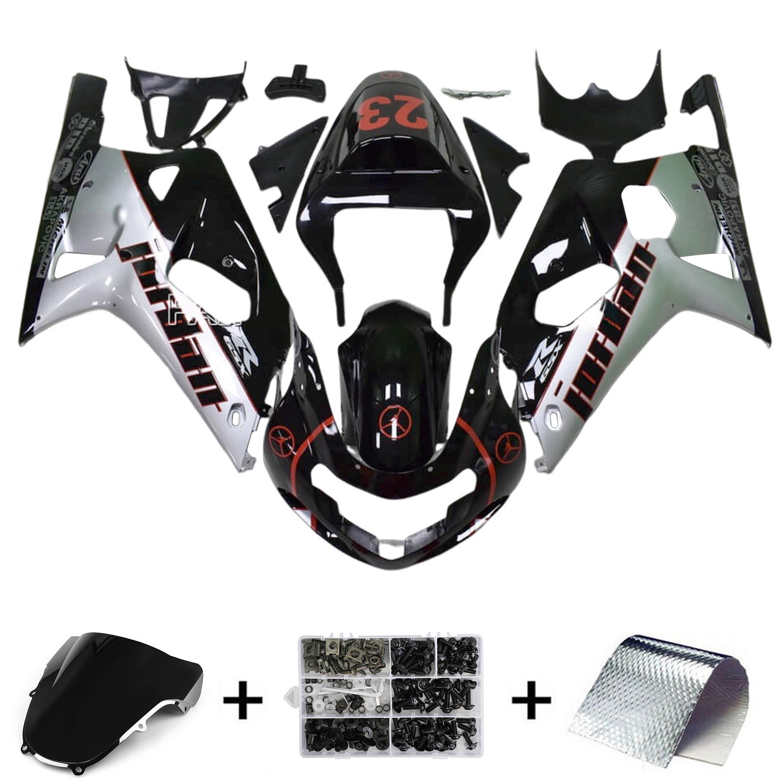 2001-2003 Suzuki GSXR600 GSXR750 2000-2003 K1 Kit de carénage d'injection Kit de carrosserie