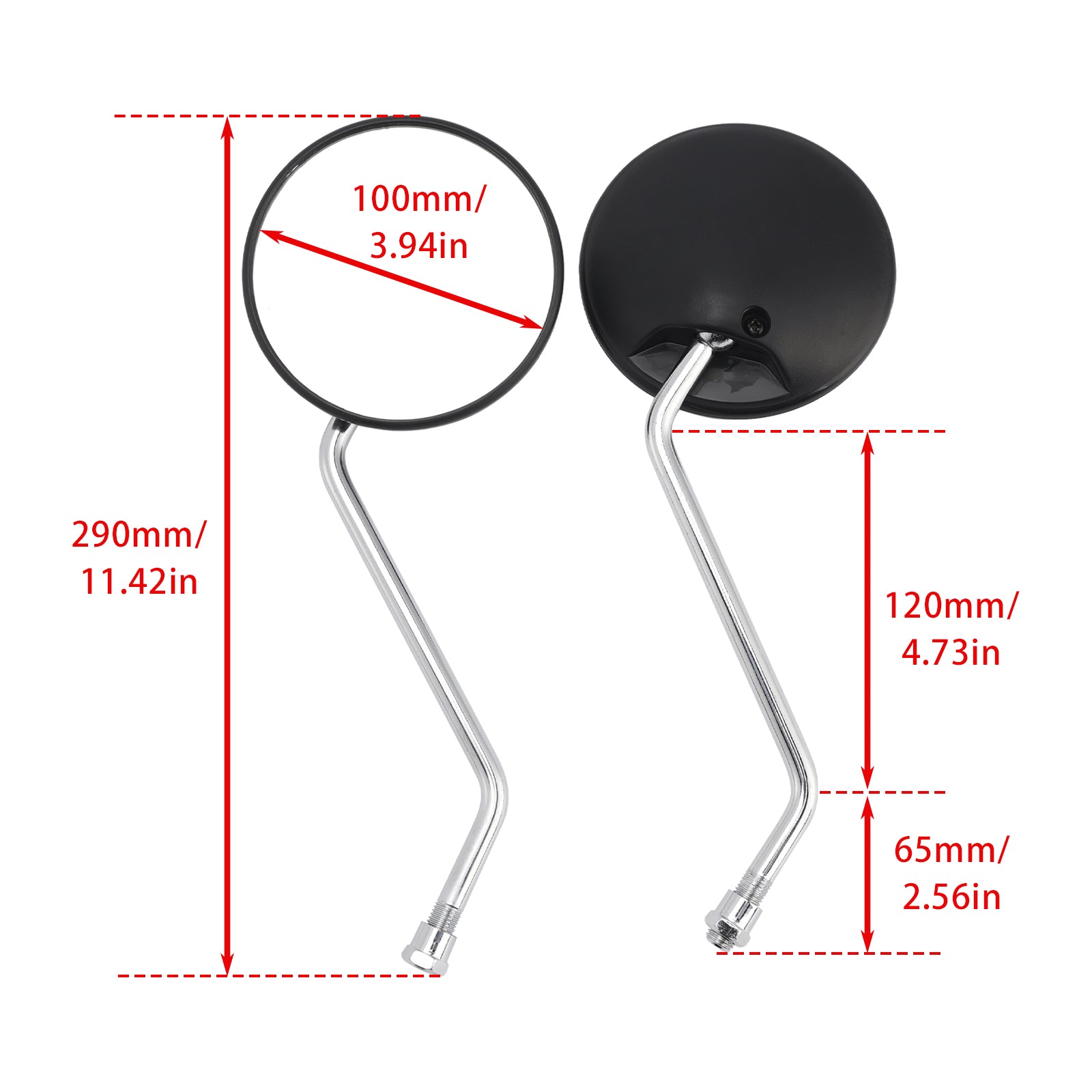 Rétroviseur 10MM pour HONDA NX 650 DOMINATOR 88-92 XL125V VARADERO 01-06