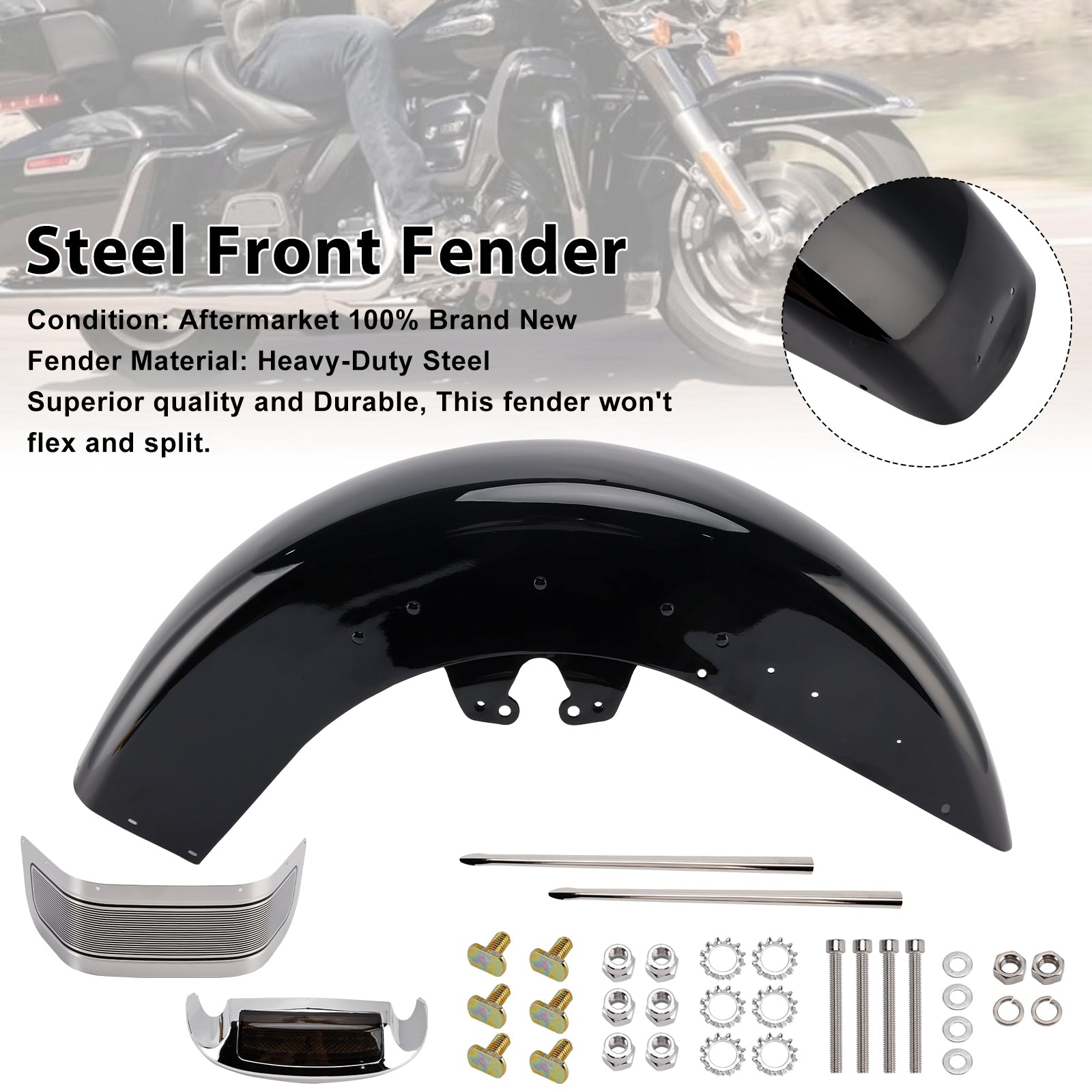 Guardabarros delantero de acero Ultra Limited Touring Electra Glide 2014-2024