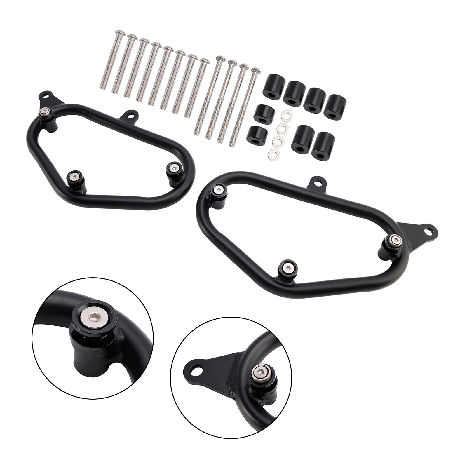 2024-2025 Kawasaki Eliminator 500 Soporte de montaje para bolsa de sillín lateral, negro