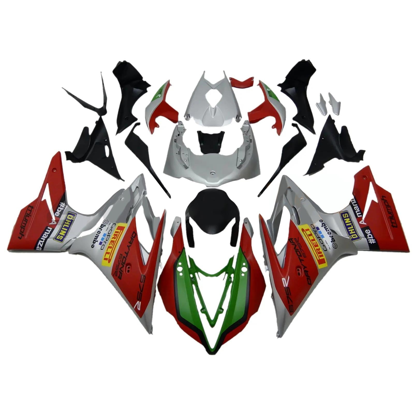 2013-2016 Triumph Daytona 675 Kit de carénage de carrosserie en plastique Abs