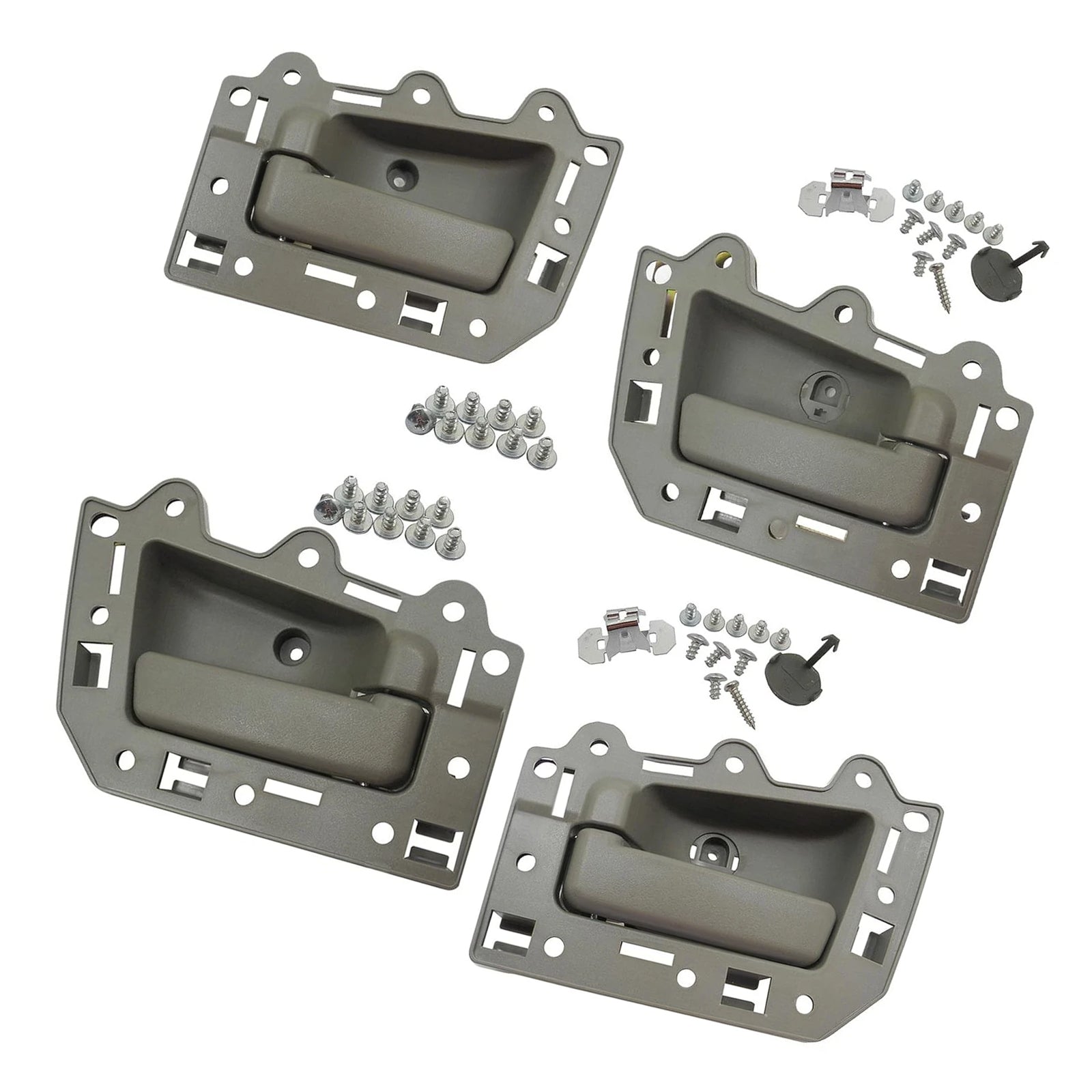 4pcs Front Rear LH&RH Inside Inner Door Handle Gray For Jeep Grand Cherokee 2005-2011