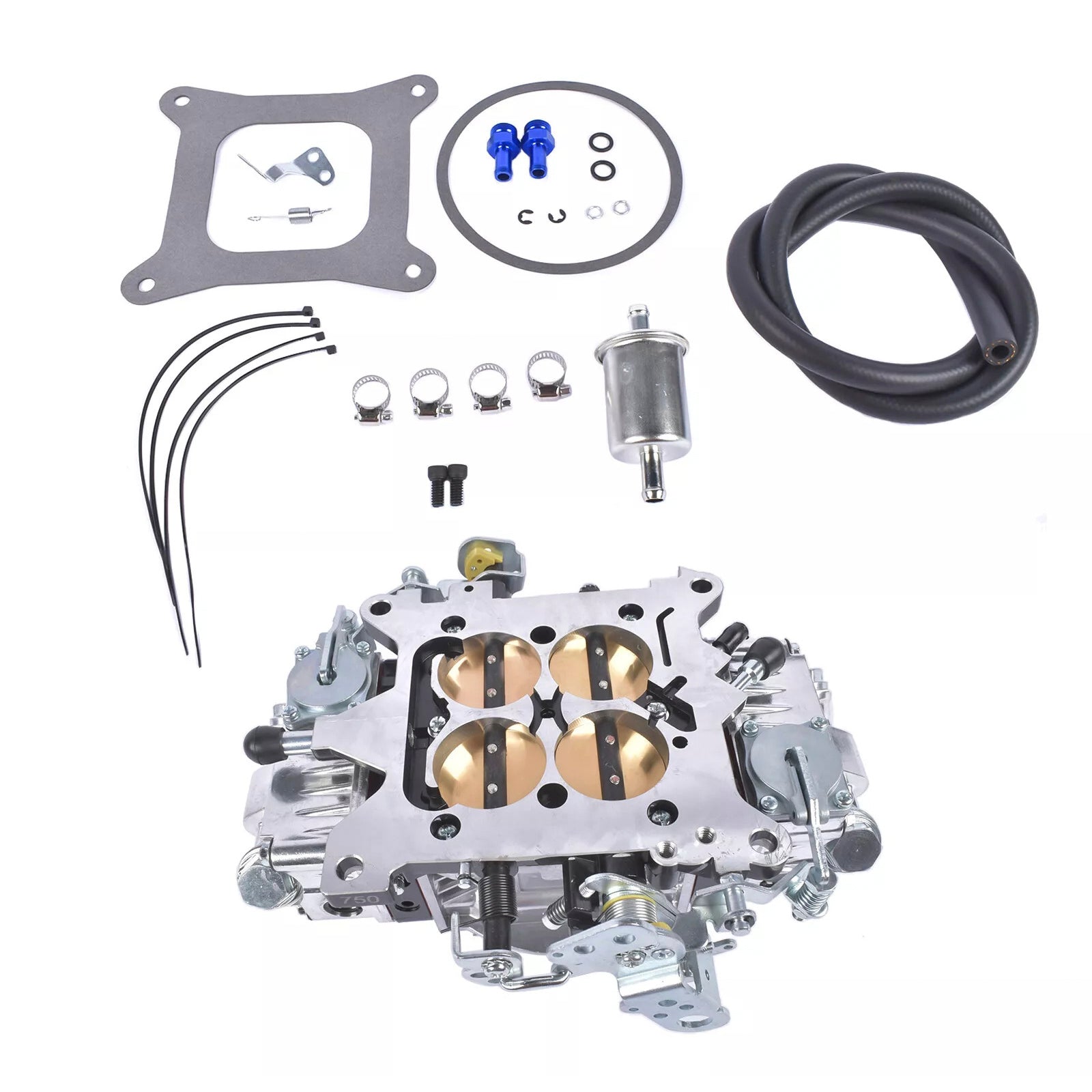 BR-67200 Carburateur 4 cilinder vierkante boring dubbel 750 CFM mechanisch secundair