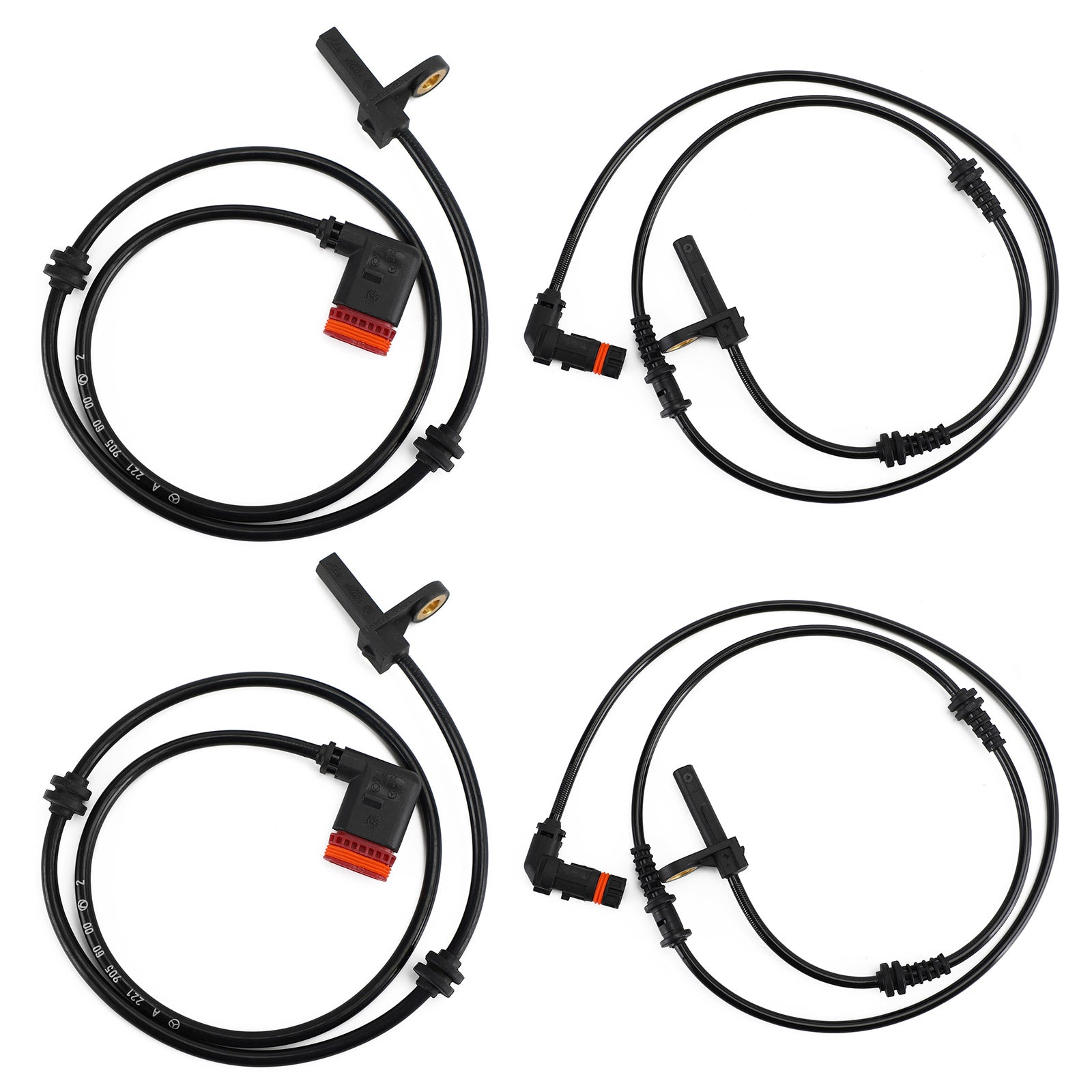 Delantero/Trasero Izquierdo&Sensor de velocidad ABS derecho (juego de 4) para Mercedes Clase S W221