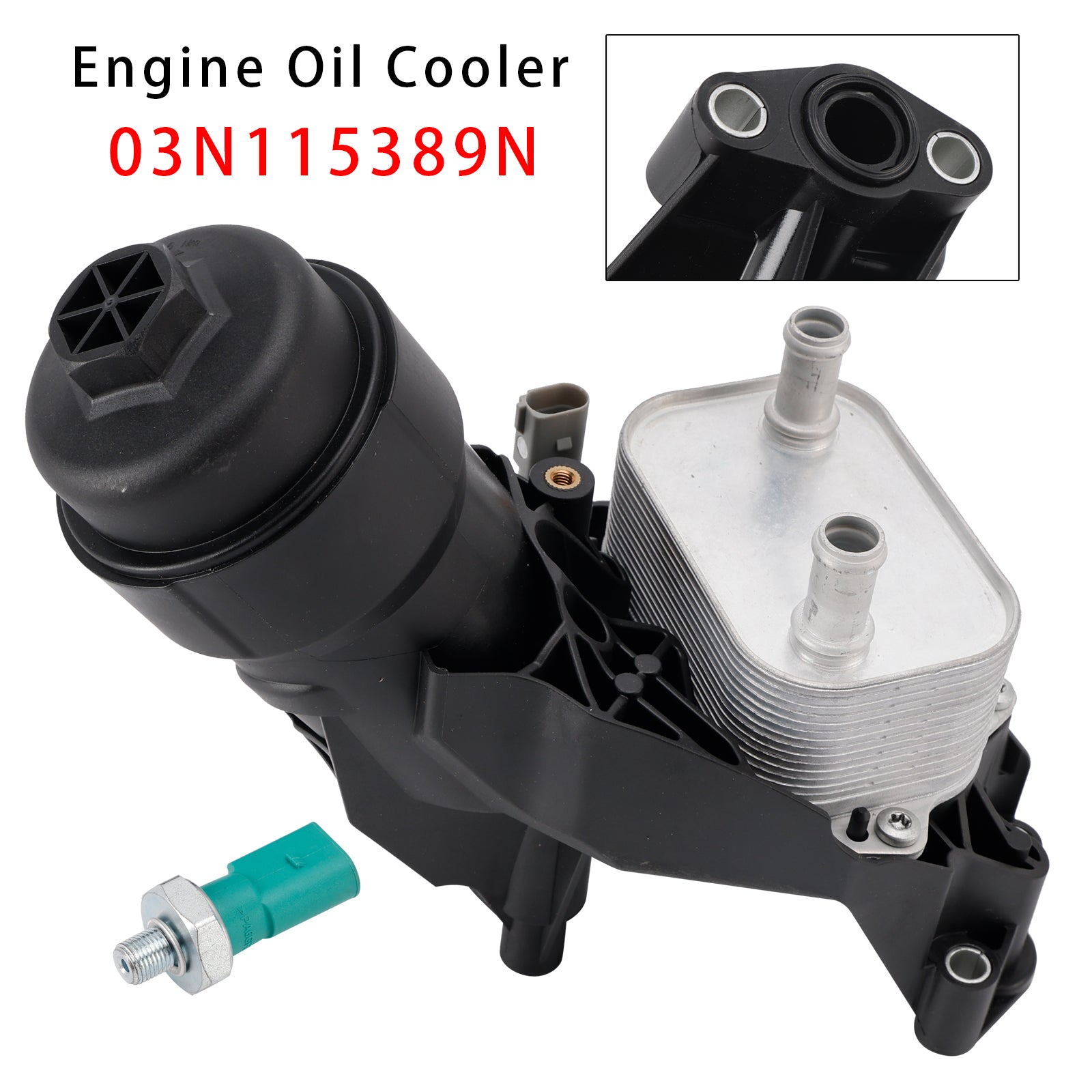 09/2015-11/2019 For AUDI A4 B9 (8W2, 8WC) 2.0 TDI quattro Saloon Diesel AWD 16 190 140 Engine Oil Cooler 03N115389N