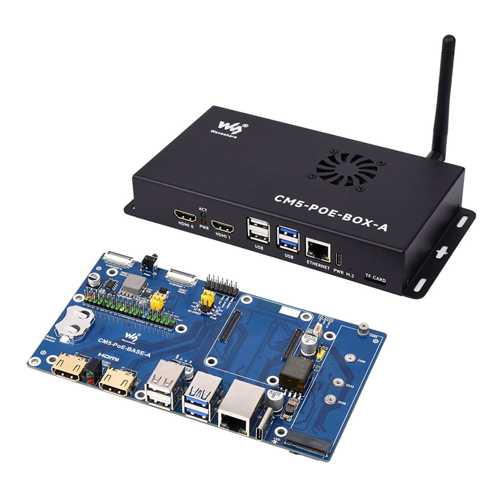 Raspberry Pi CM5 PoE-uitbreidingskaart Computermodule Plintondersteuning M.2 NVMe