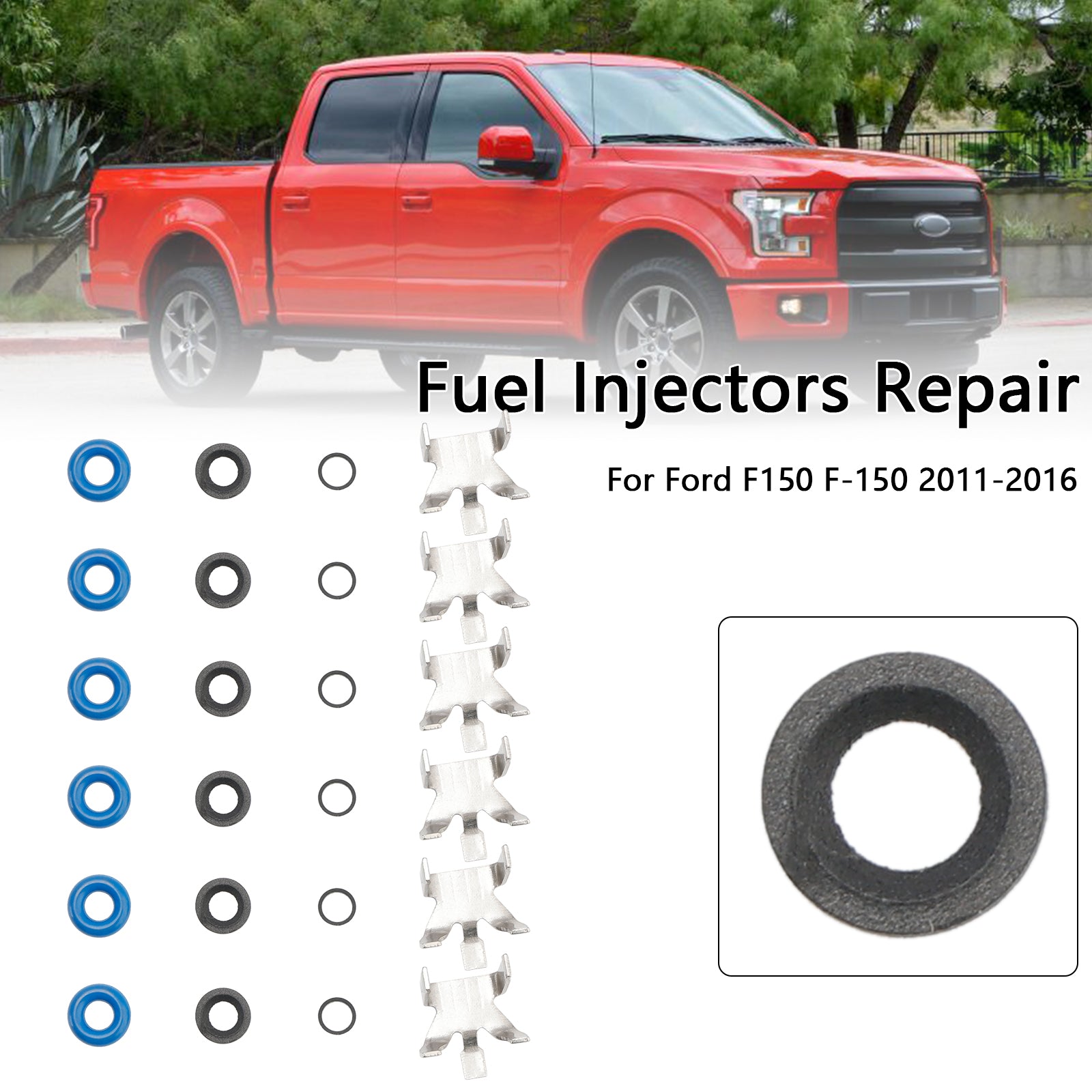 2011-2016 Ford F150 3.5L Turbo EcoBoost 6PCS Brandstofinjector Reparatieafdichtingsset