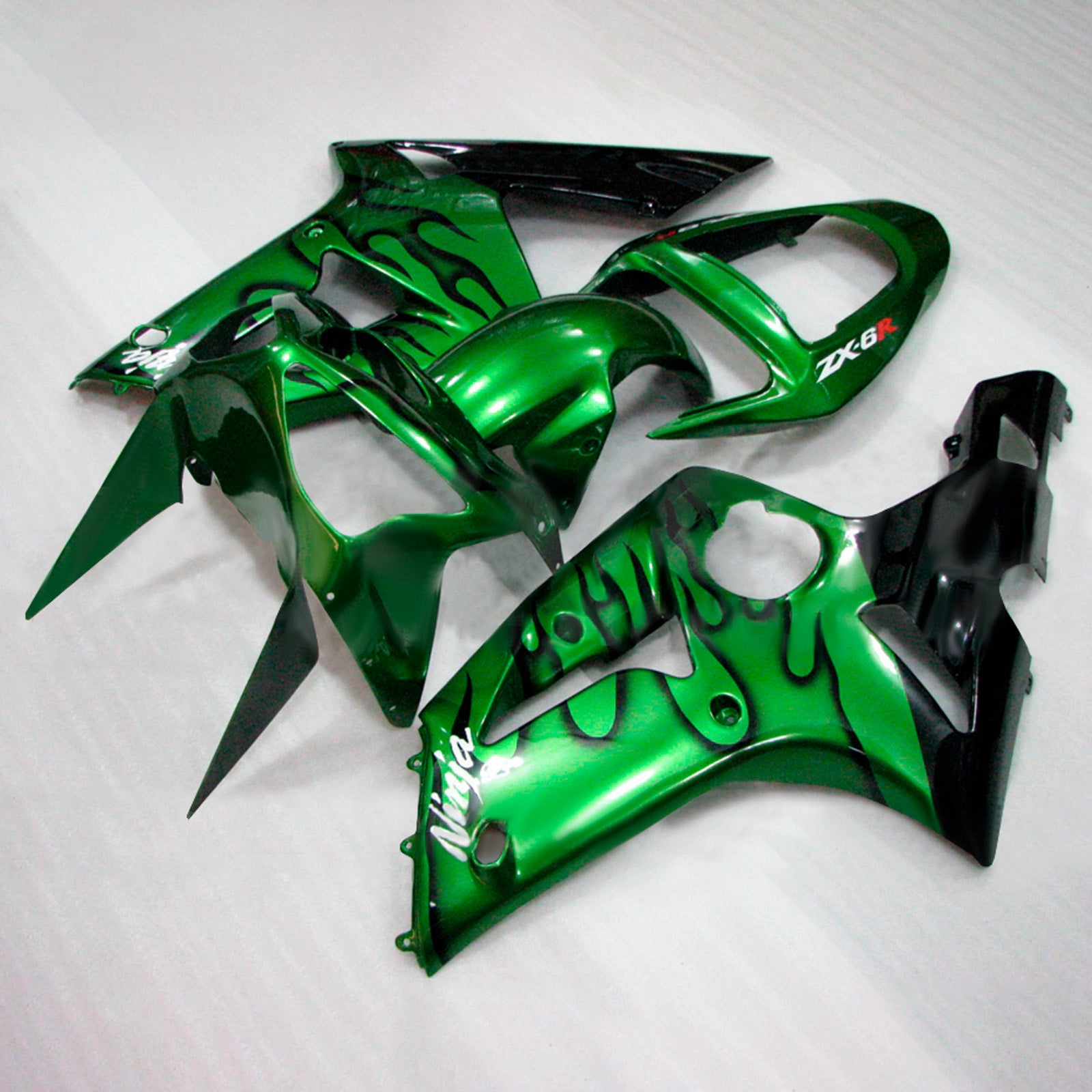 Injection Fairing Kit Bodywork Plastic ABS fit For Kawasaki ZX6R 636 2003-2004