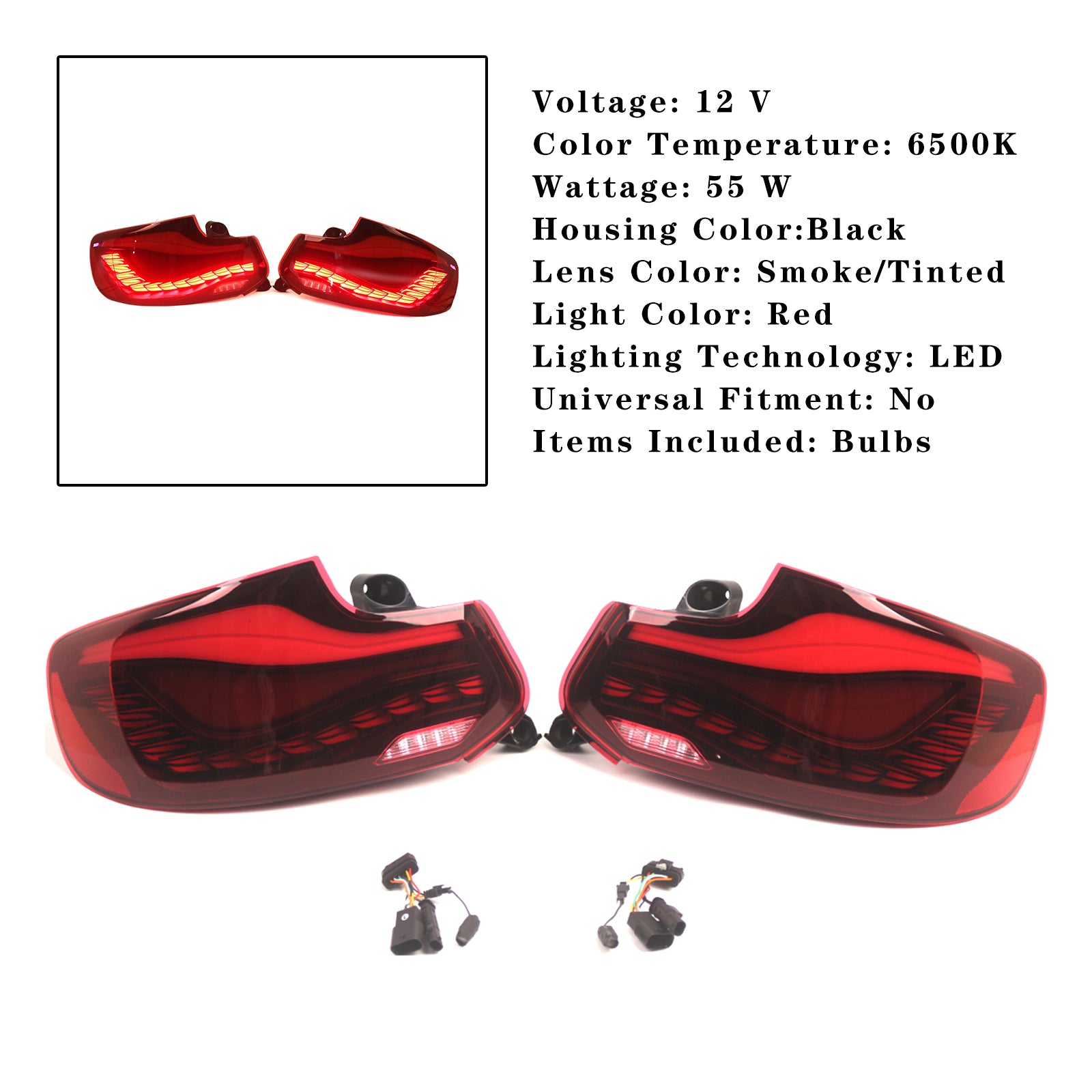 BMW radu 2 F22 F23 F87 228i, 230i L, rok výroby 2014 – 2019&Zostava zadných červených LED zadných svetiel R 63219491591