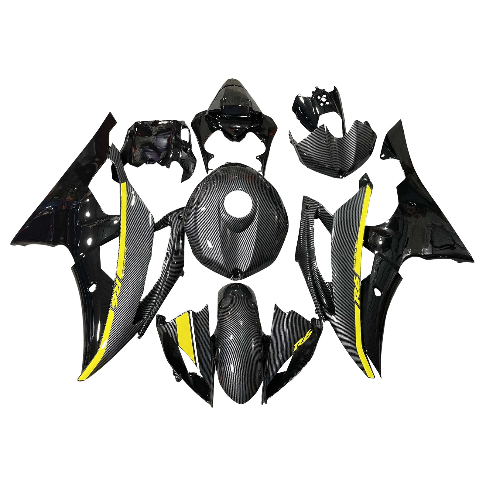 Kit de carénage d'injection carrosserie plastique ABS pour Yamaha YZFR6 YZF-R6 2008-2016