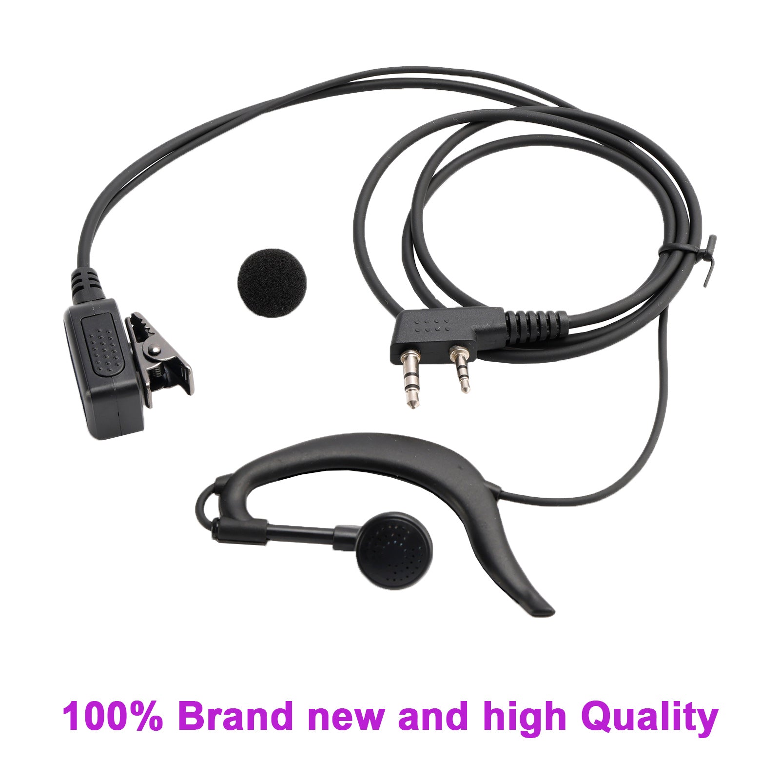 K-326-929 Earhook-headset för TK-220 TH-F6 RPV516A KG-UVD1P TG-2AT PX-666 UV-5RB