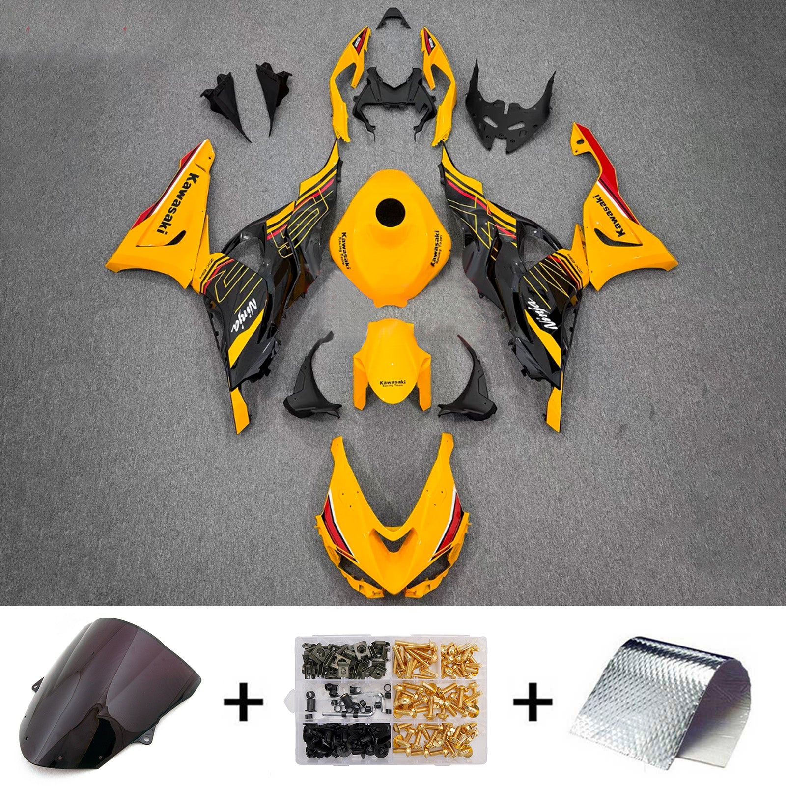 Kit carenatura iniezione carrozzeria in plastica ABS adatta per Kawasaki ZX-6R 2024-2025
