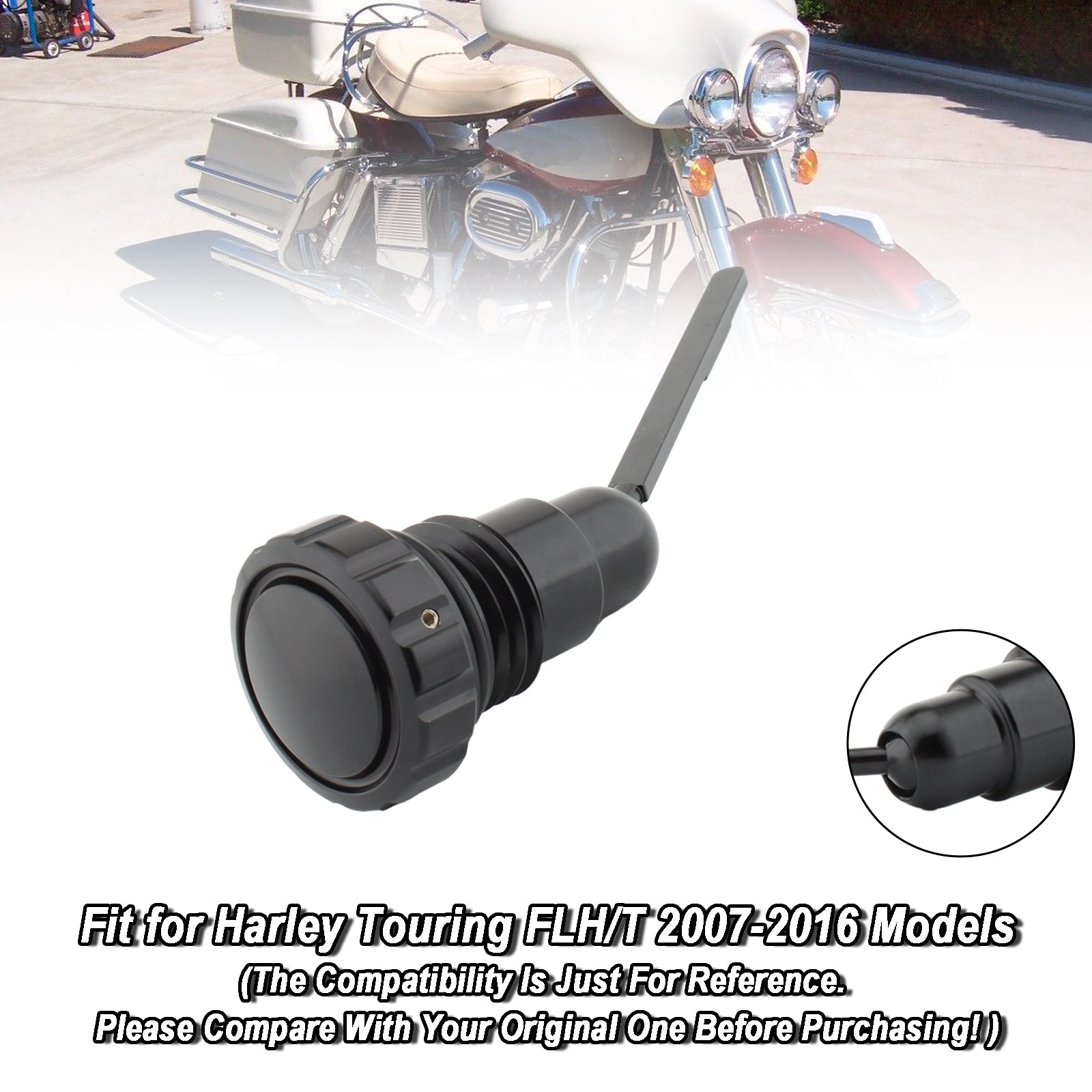 2007-2016 Harley Touring Flh/T Modèles Plug de capuchon de chariot à huile pour la tournée FLH/T