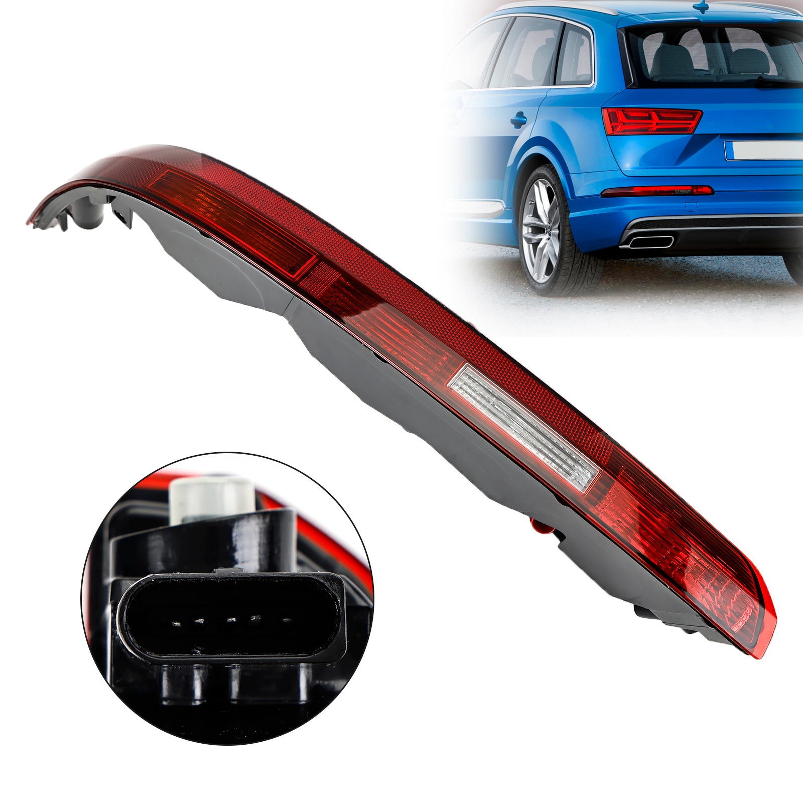 Left Rear Bumper Tail Lamp Fog Lamp Assembly 4M0945095 For AUDI Q7 2016-2023